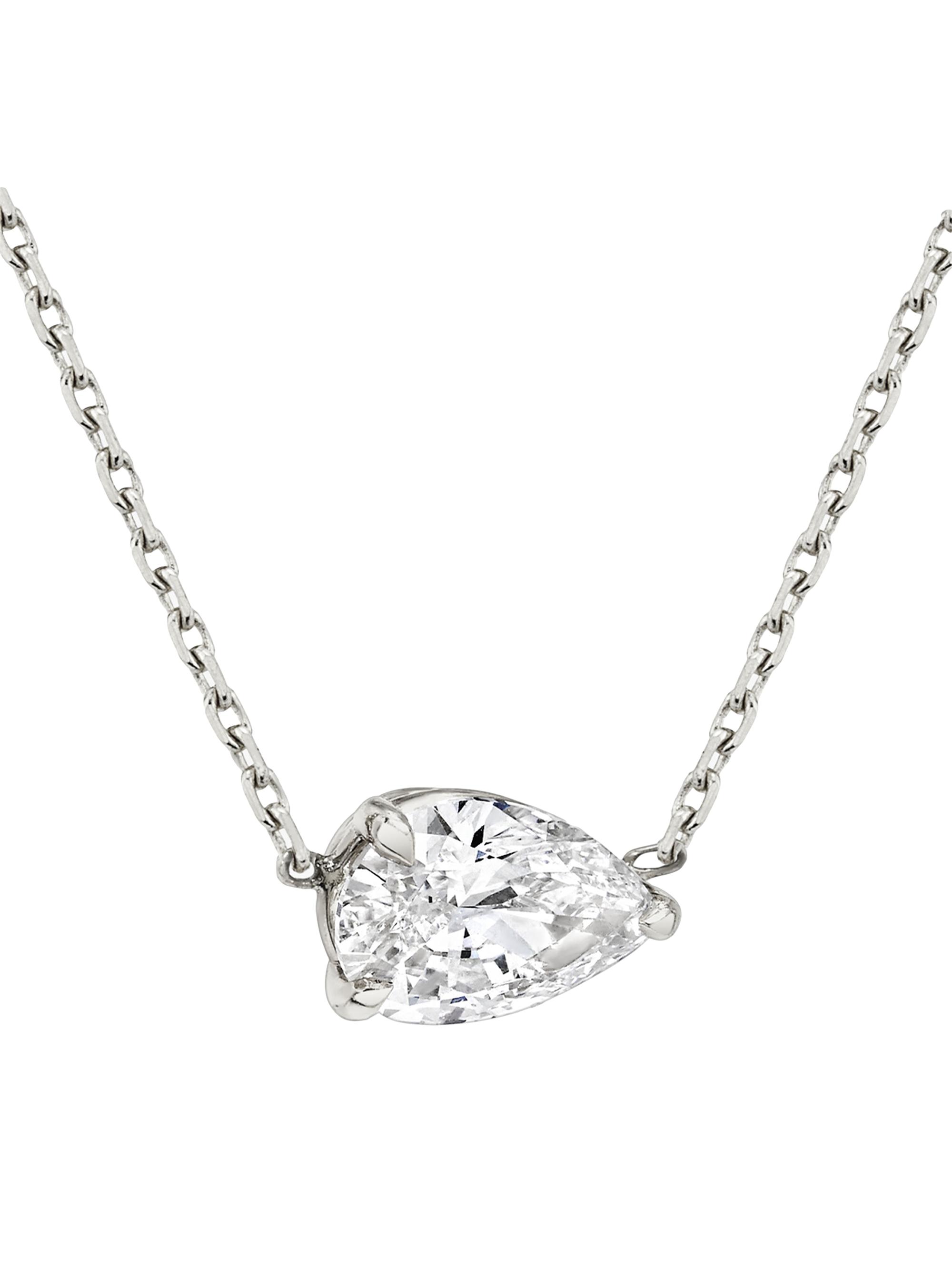 VRAI Women's 14K White Gold & Pear-Cut 0.75 TCW Lab-Grown Diamond Pendant Necklace - White Gold