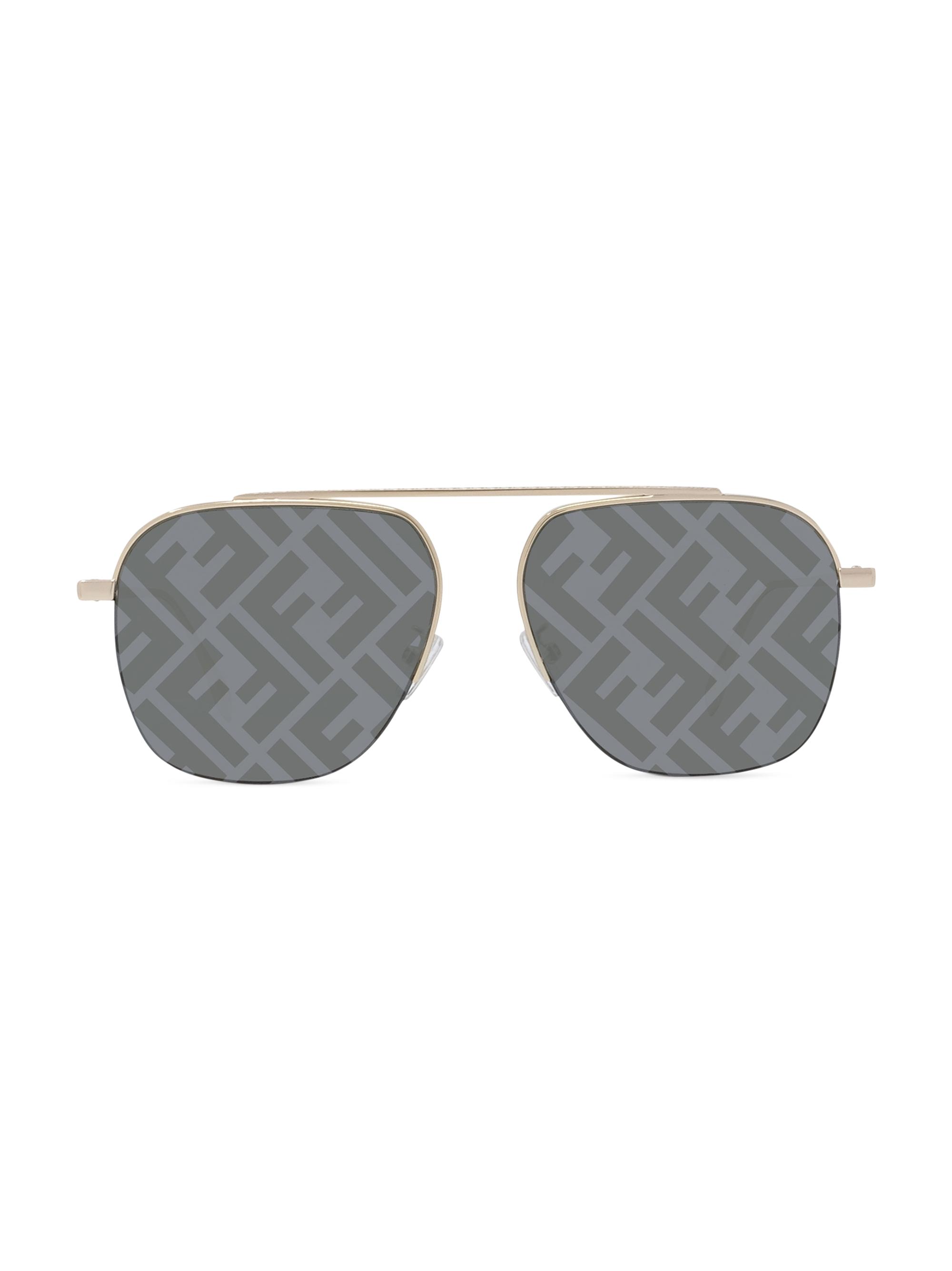 Fendi Women's  Travel 57MM Geometric Sunglasses - Gold