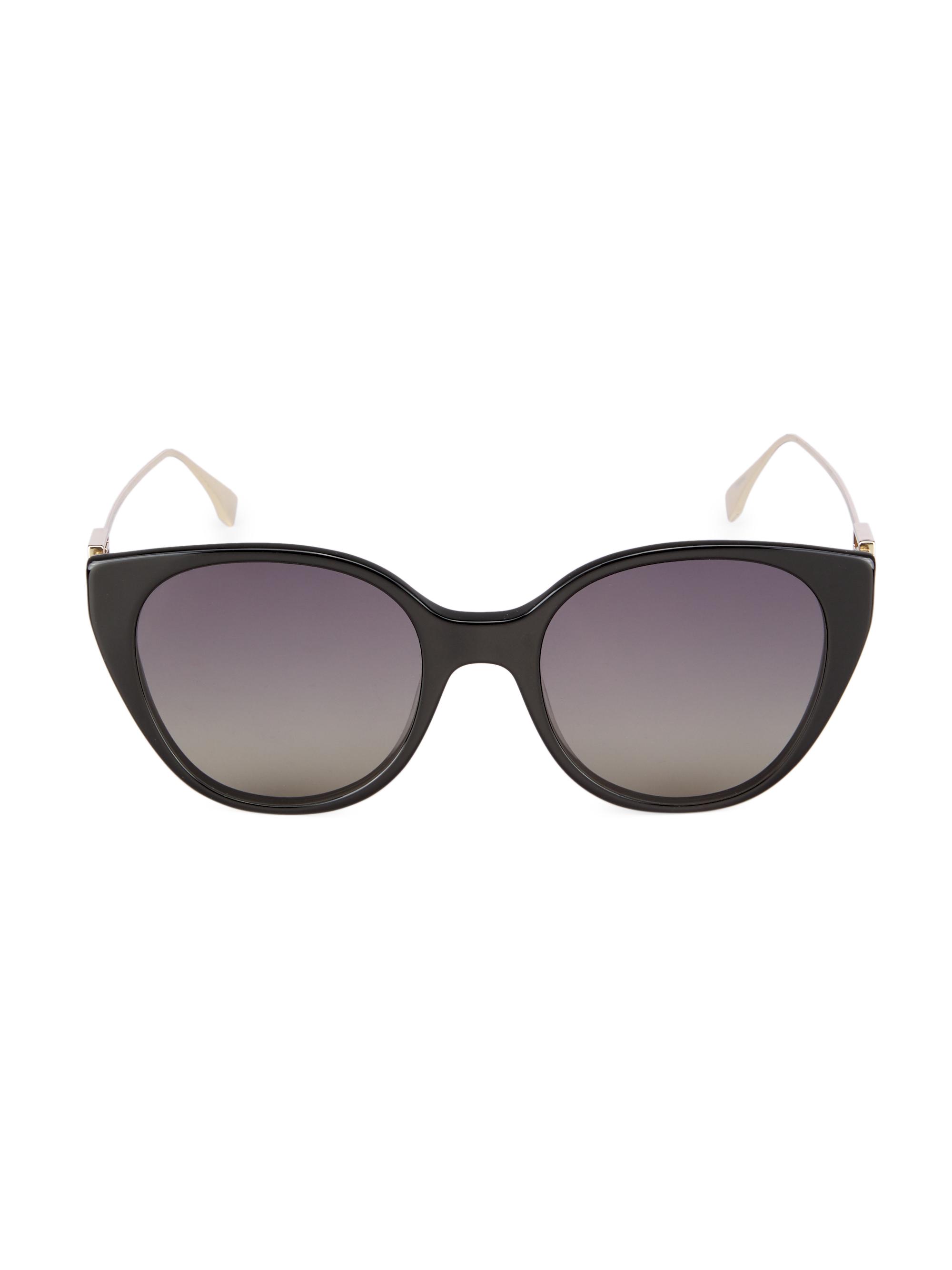 Fendi Women's Baguette Square Sunglasses - Shiny Black