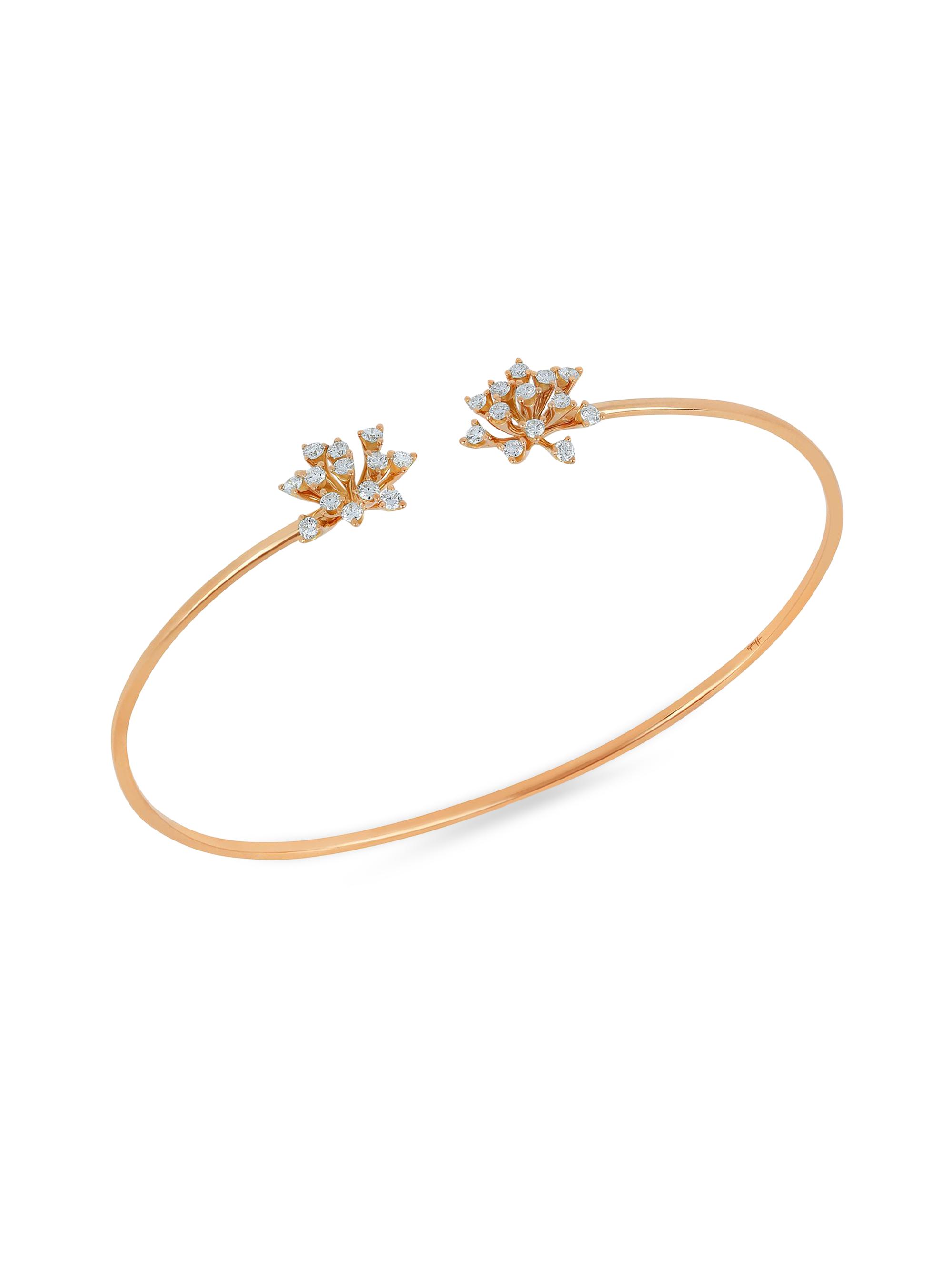 Hueb Women's Luminus 18K Pink Gold & Diamond Cluster Bangle - Pink Gold