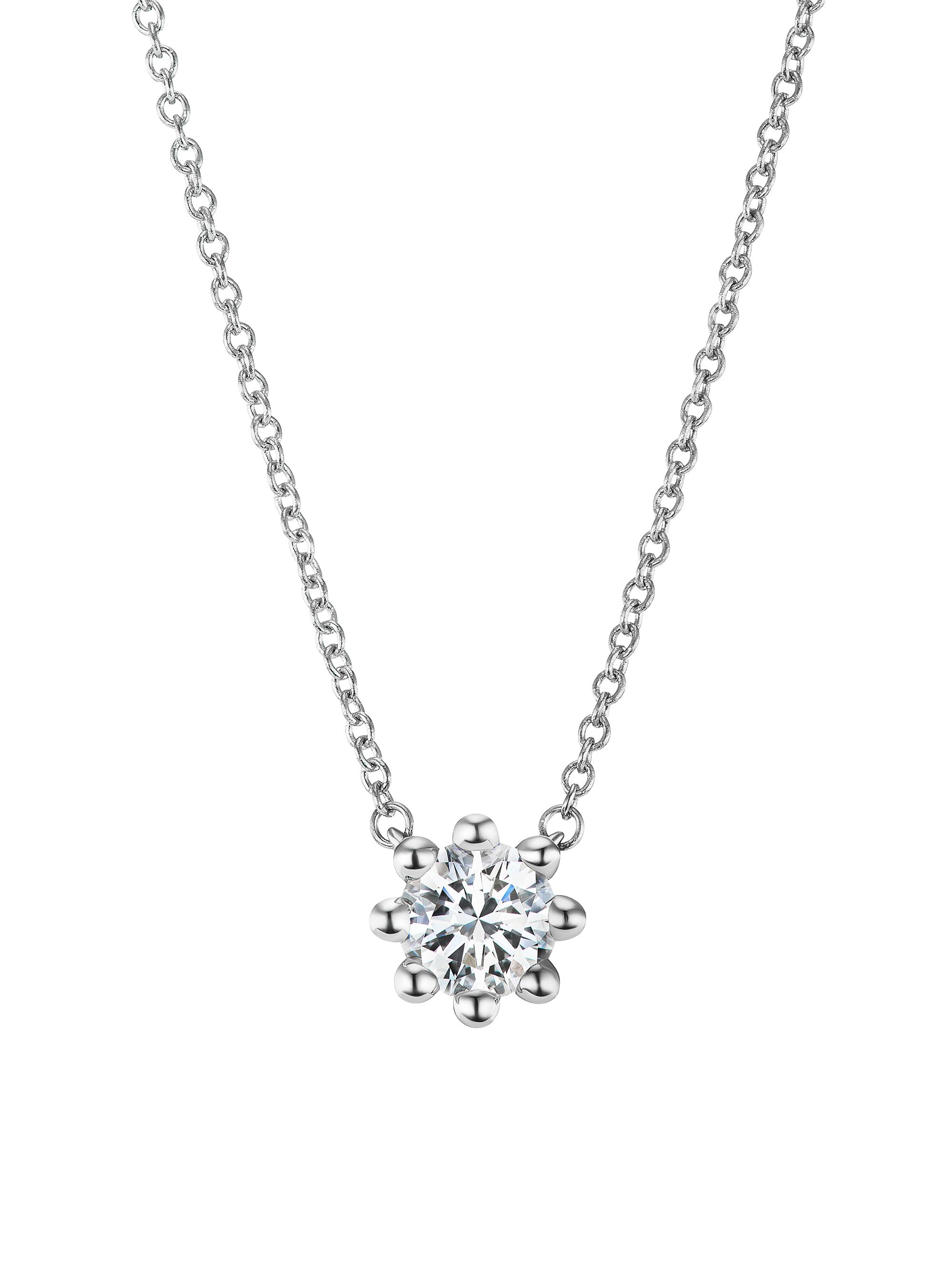 Oscar Massin Women's Beaded 18K White Gold & Latitude Lab-Grown Diamond  Pendant Necklace