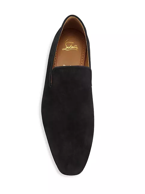 Christian Louboutin Black Suede Spike Loafers Size 42.5