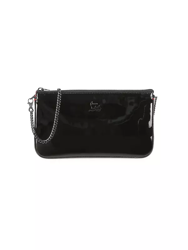 Clutch With Chain Patent Black / White