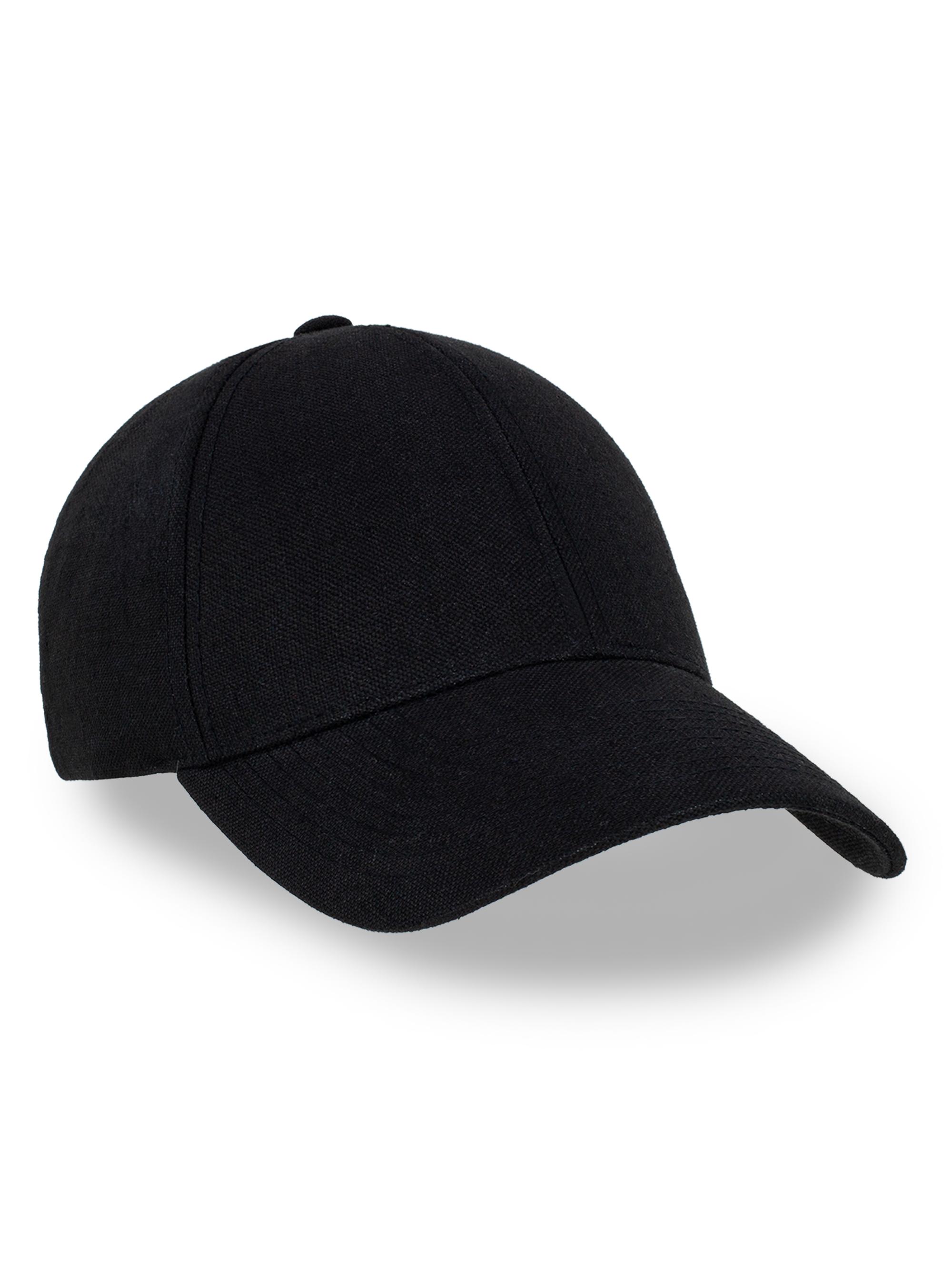 Varsity Headwear Men's Linen Baseball Hat - Licorice Black | Thumbnail 5