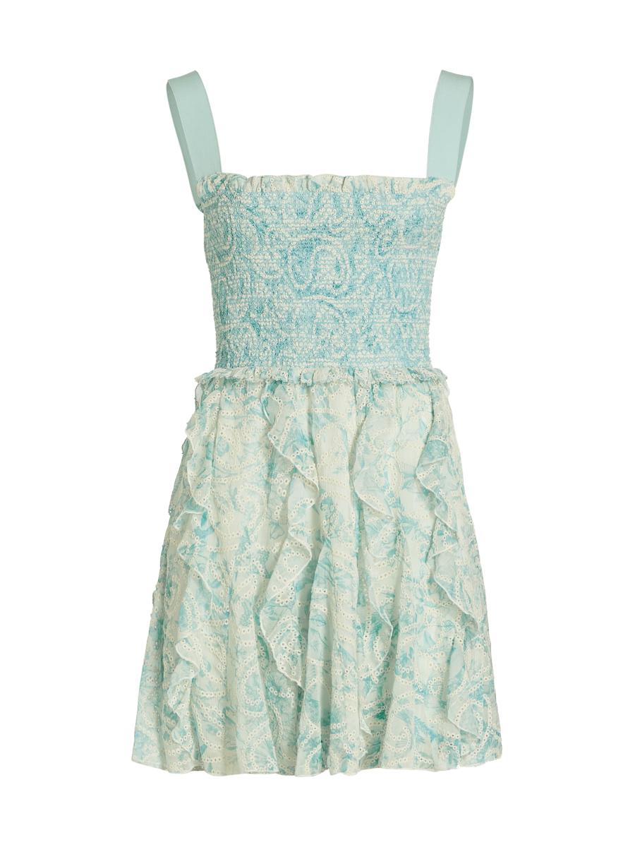美品 alice+olivia フローラル×アシンメトリーシャーリング