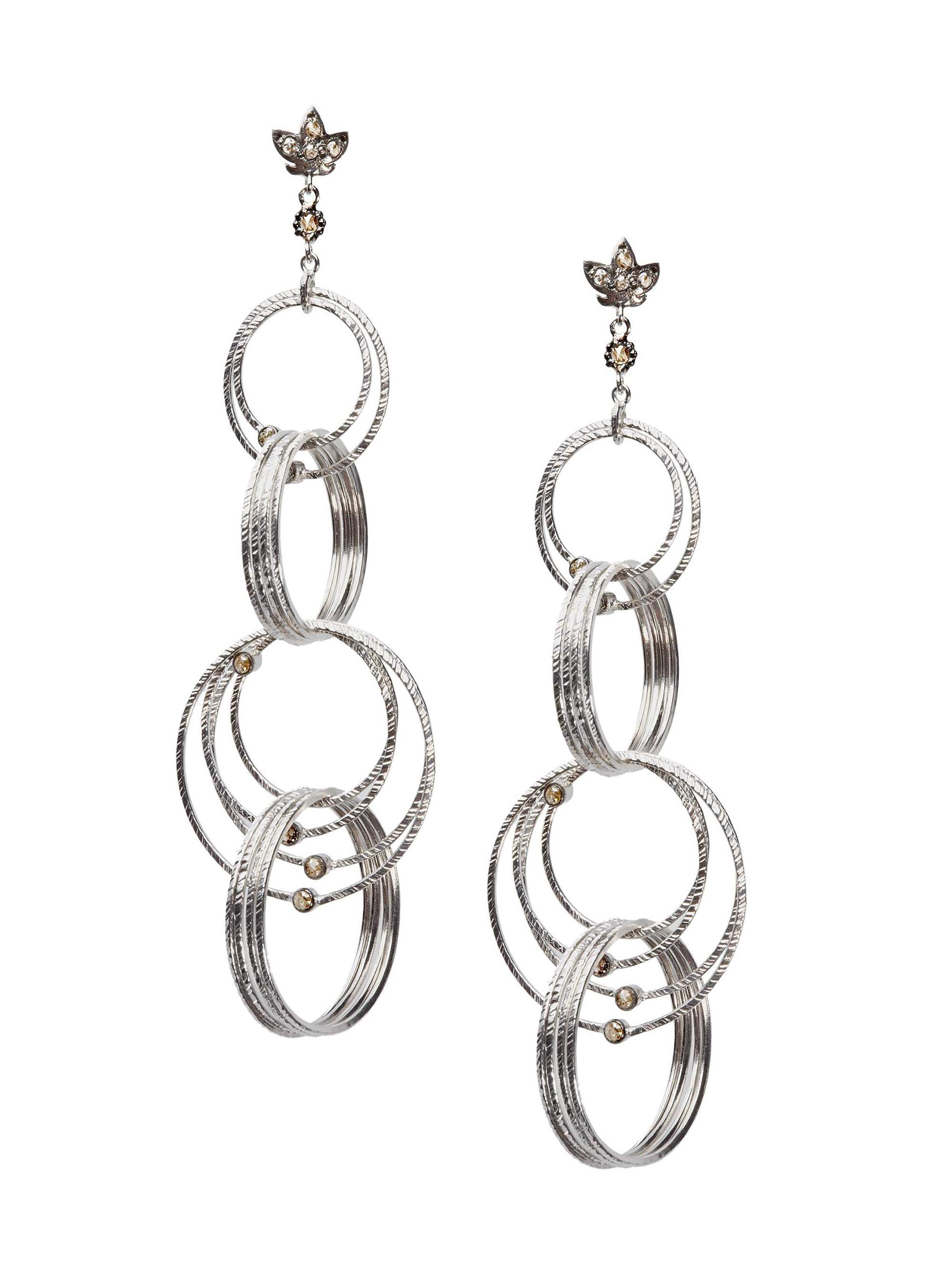 Coomi Women's Spring Sterling Silver & Diamond Drop Earrings - Silver