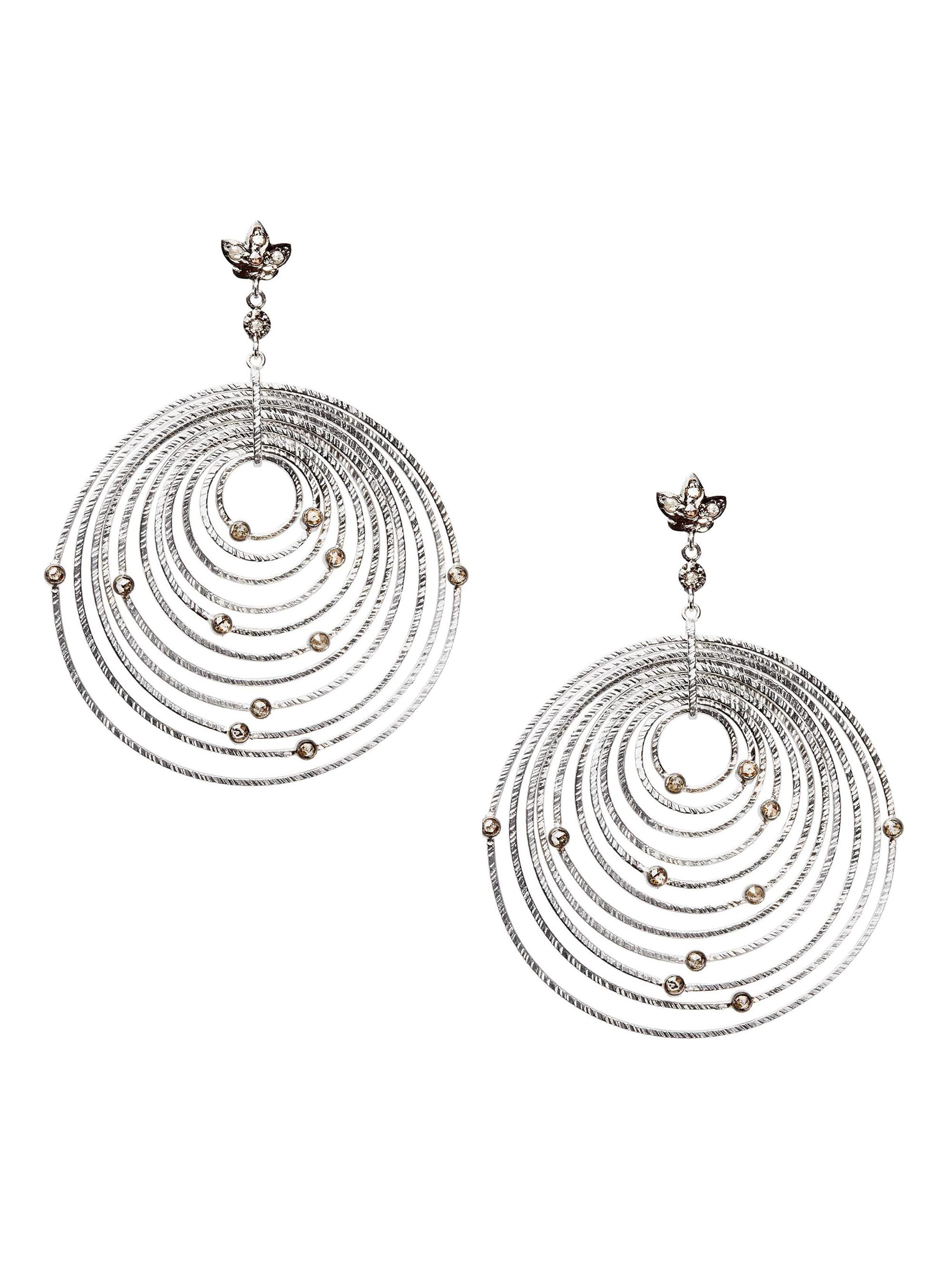 Coomi Women's Spring Sterling Silver & Diamond Circle Drop Earrings - Silver
