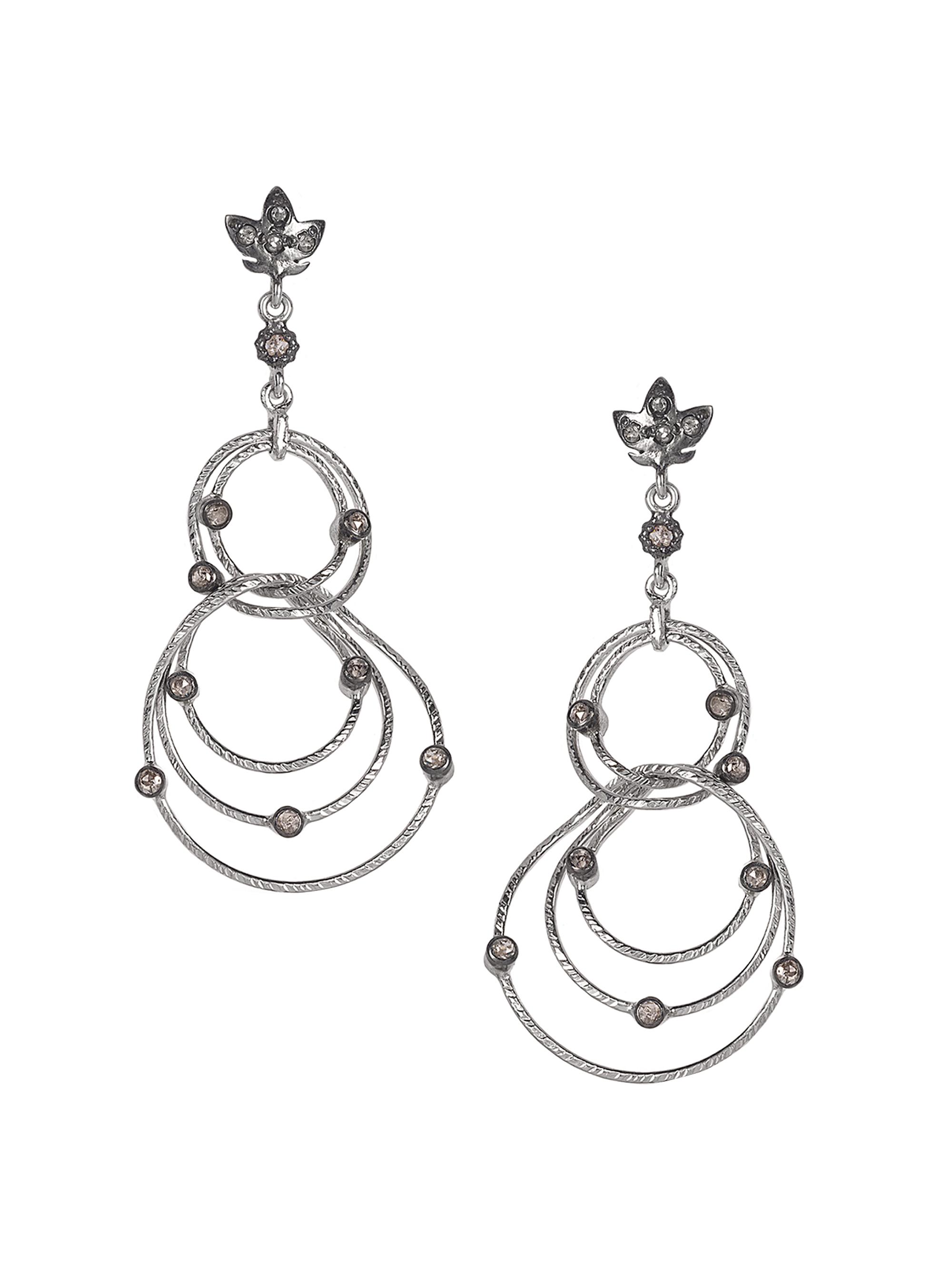 Coomi Women's Spring Sterling Silver & Diamond Circle Drop Earrings - Silver