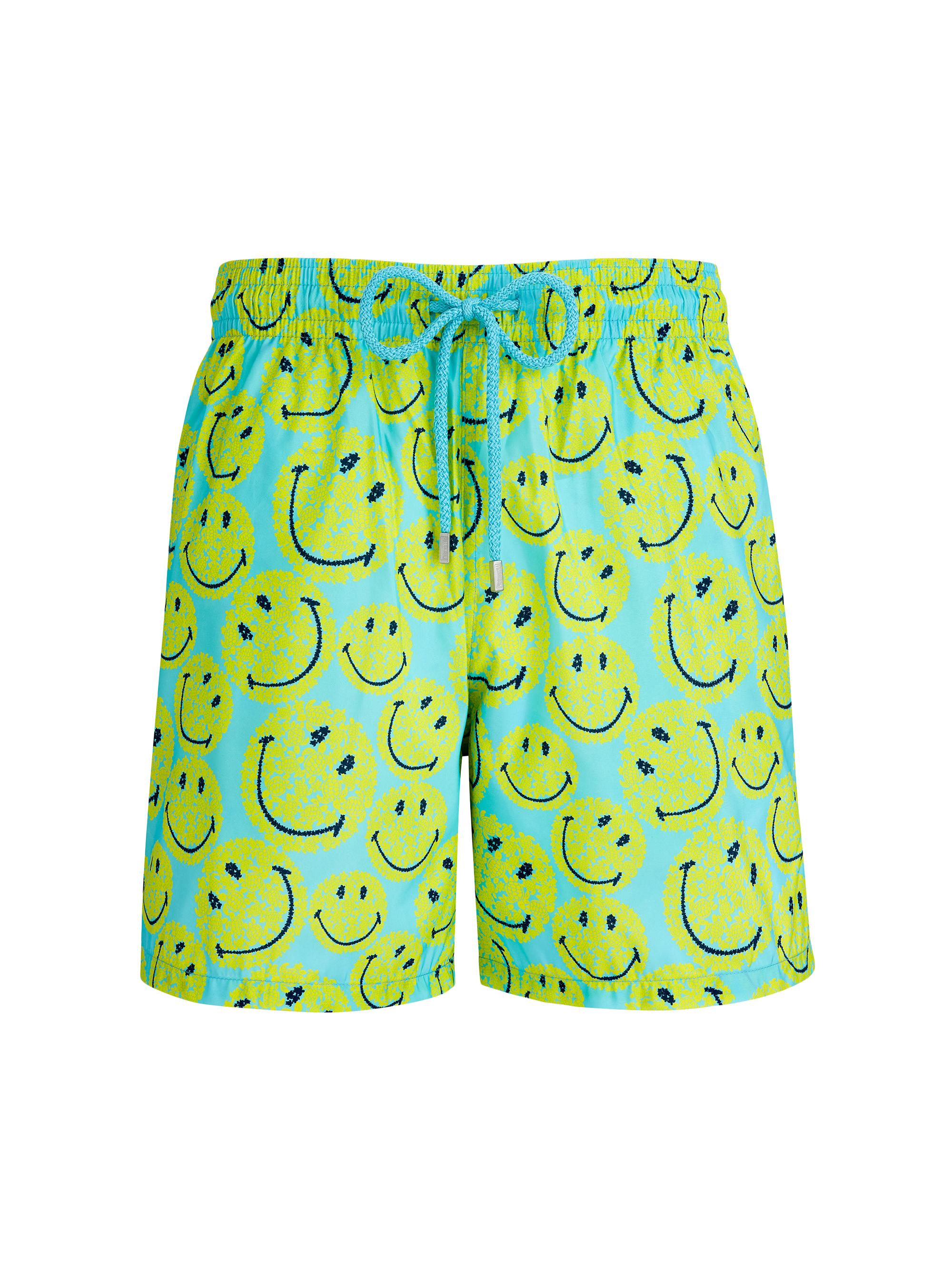 Vilebrequin Men's  x Smiley Printed Swim Shorts - Lazuli Blue