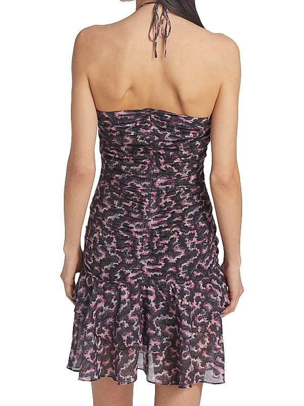 Shop Isabel Marant Étoile Ilanka Ruched Halter Dress | Saks Shop Isabel Marant Étoile Ilanka Ruched Halter Dress | Saks