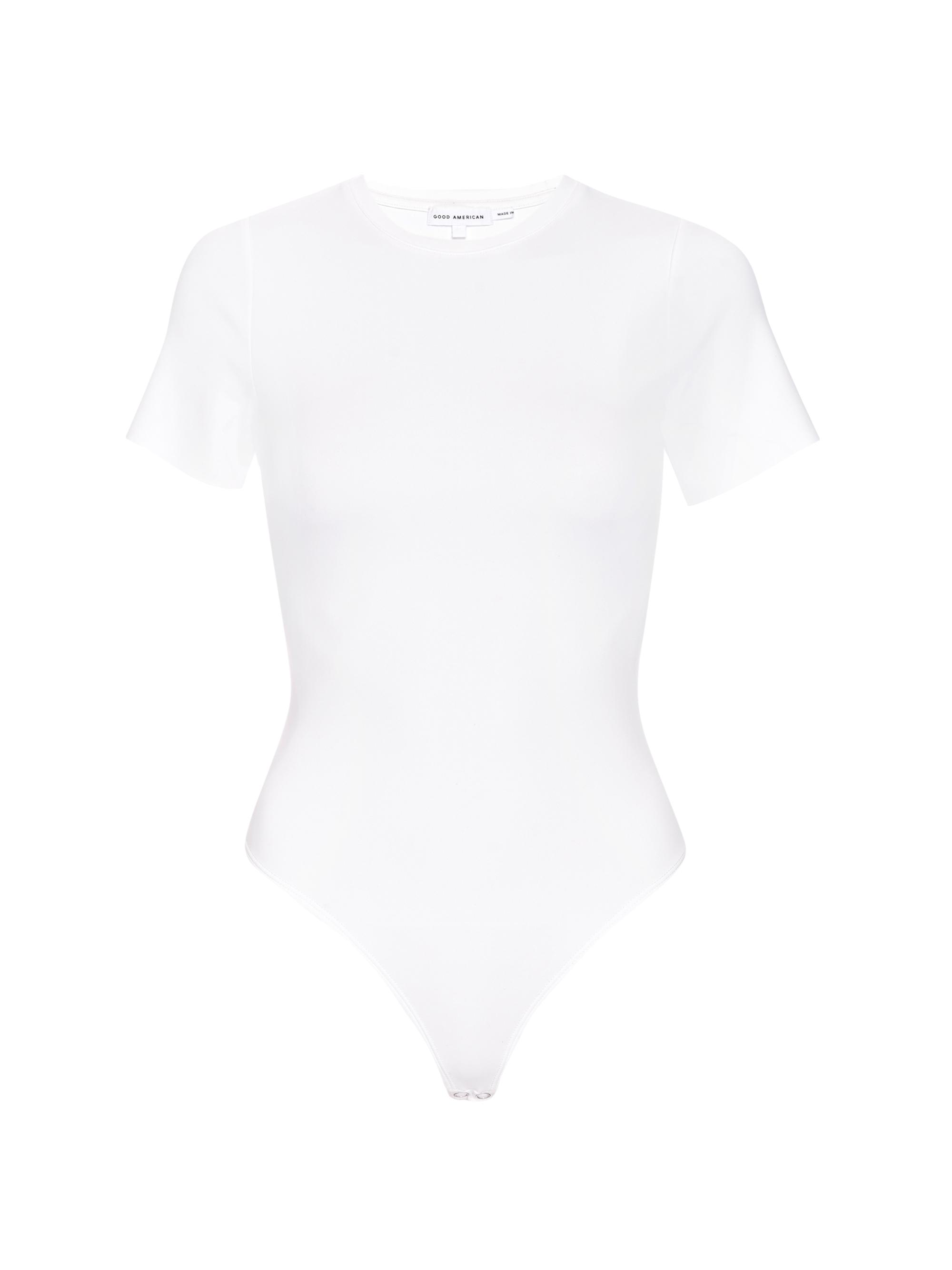 Good American Women's Sculpting Tee Bodysuit - White