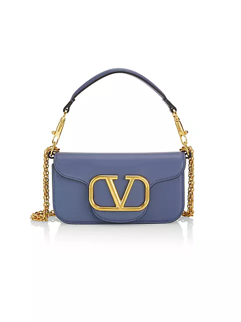 Shop Valentino Garavani Small Loco Leather Shoulder Bag