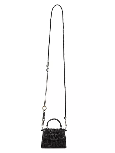 Valentino Leather V-Ring Small Crossbody Bag (SHF-20054) – LuxeDH