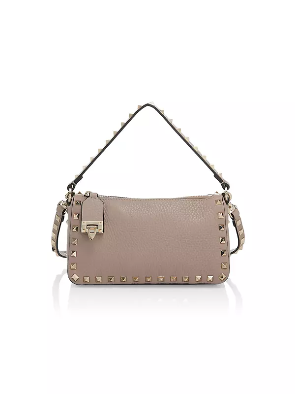 Shop Valentino Garavani Rockstud Small Leather Shoulder Bag