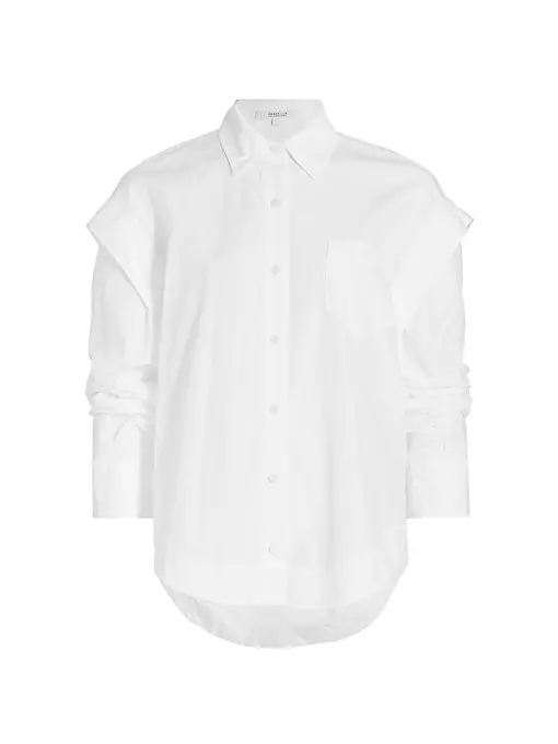 Derek Lam 10 Crosby - Marley Ruched Sleeve Shirt
