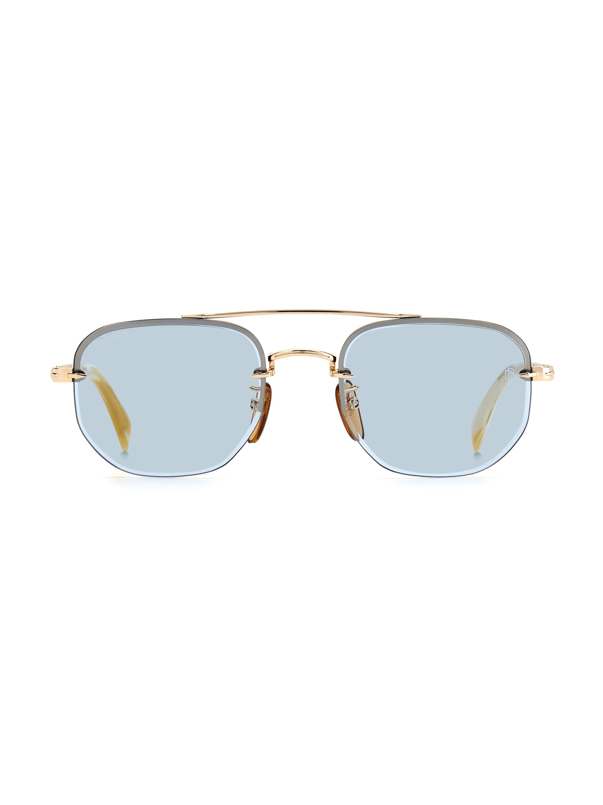 David Beckham Men's 1078/S 53MM Aviator Sunglasses - Blue Gold