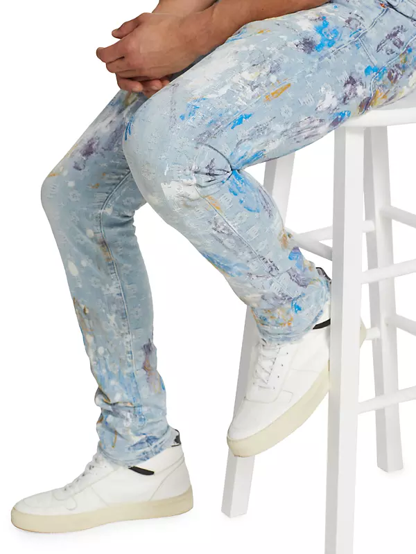 New PURPLE BRAND paint splash 🎨 ripped jean available now in store and  online Probus.nyc ⬅️ (( Swipe ))