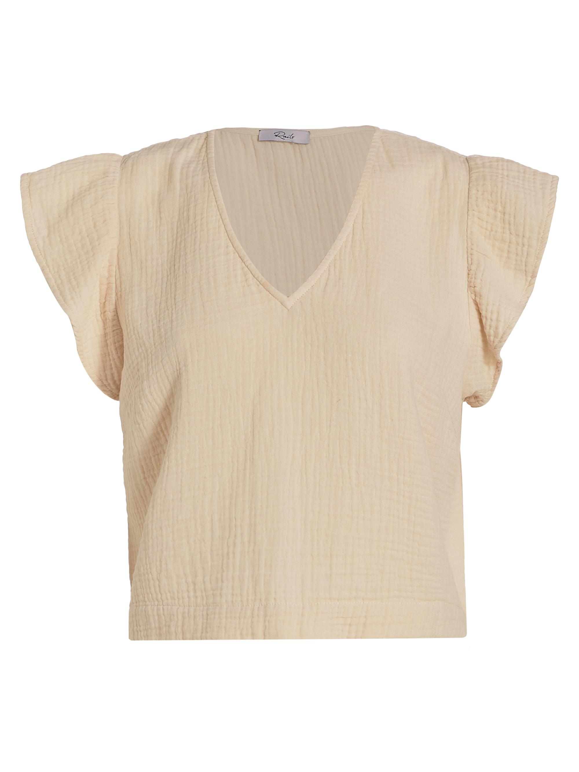 Rails Women's Miley Ruffled V-Neck Top - Flax