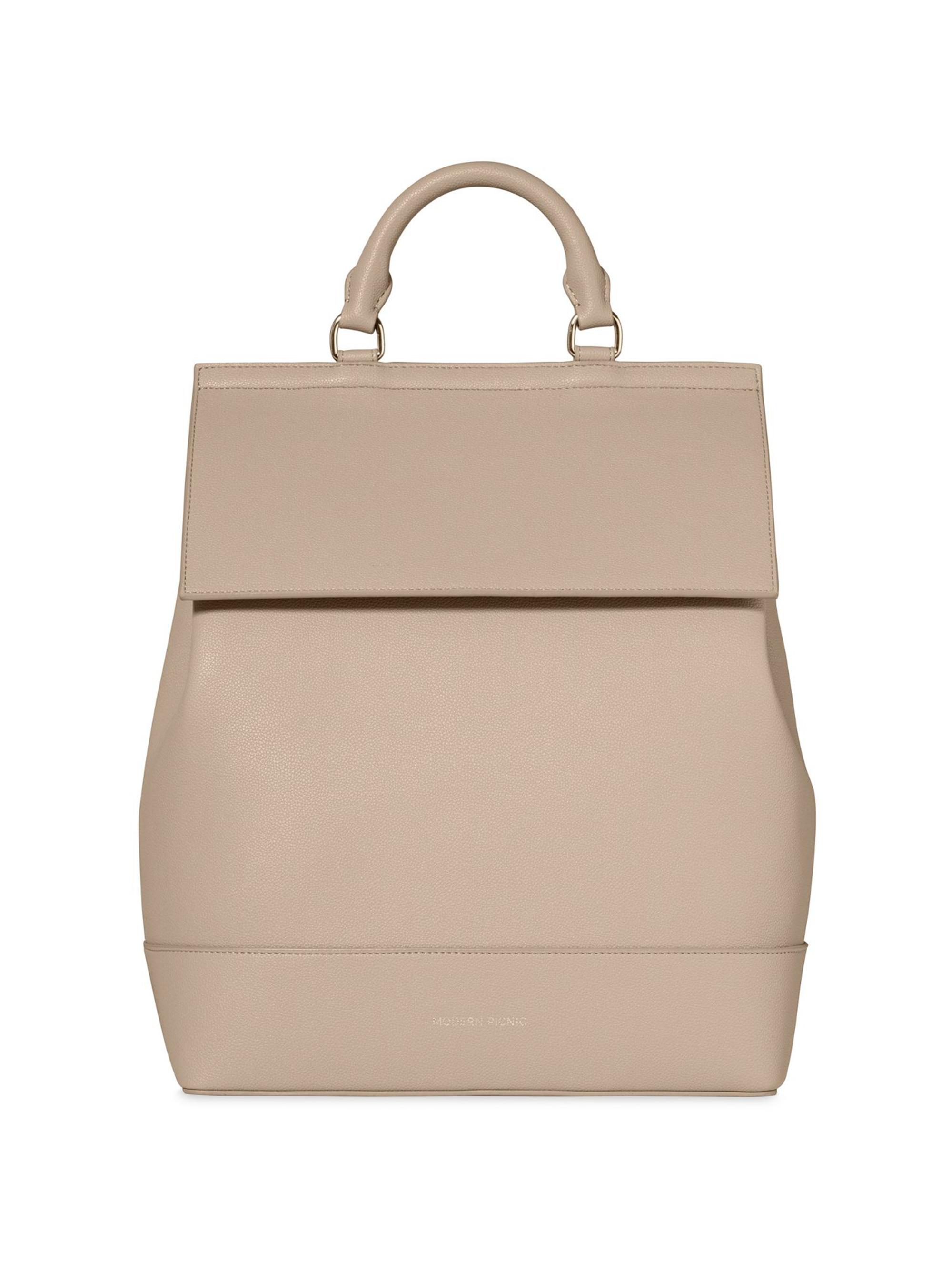 Modern Picnic Women's Faux Leather Backpack - Cream