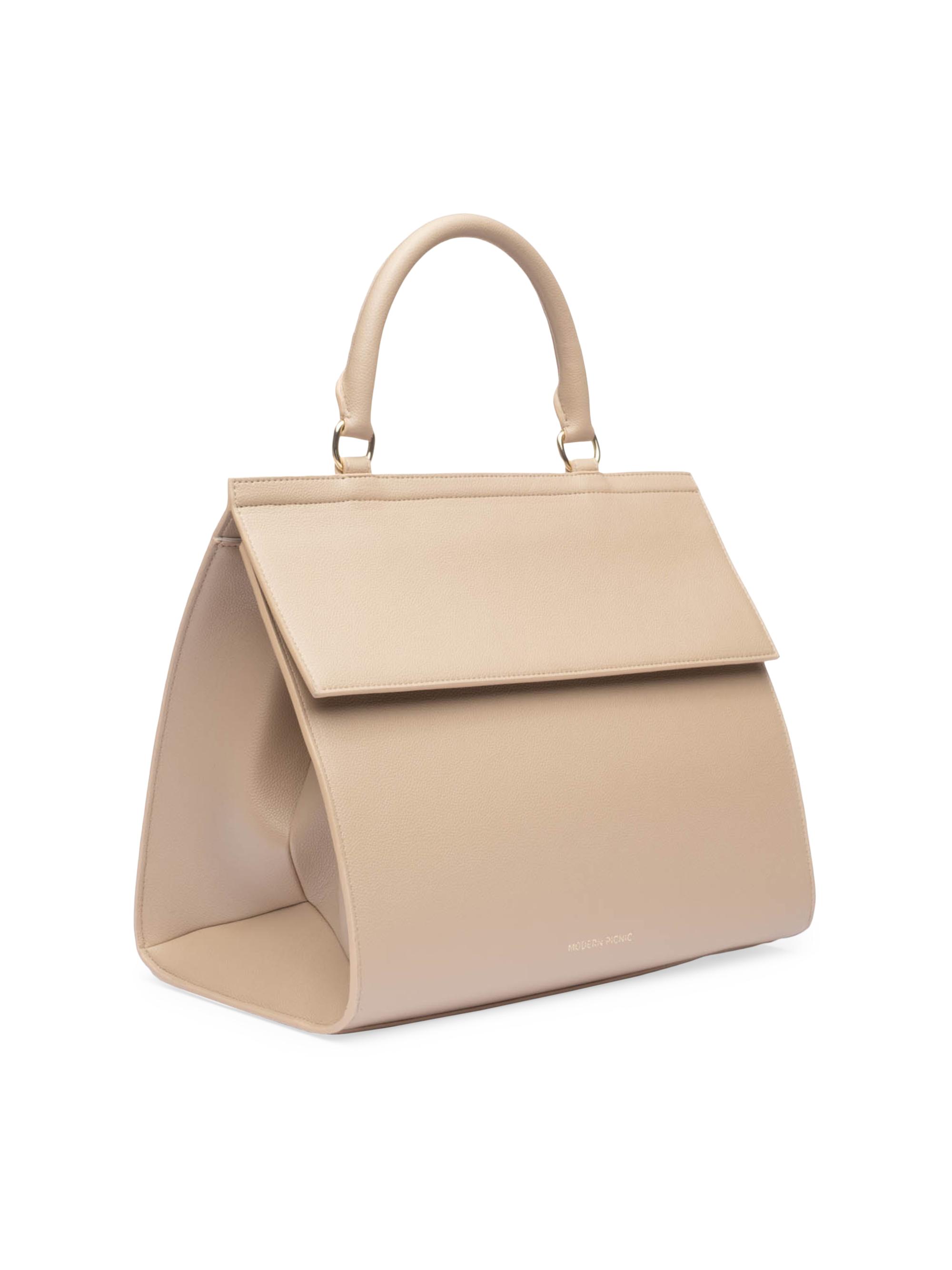 Modern Picnic Women's The  Luncher Grained Vegan Leather Bag - Cream