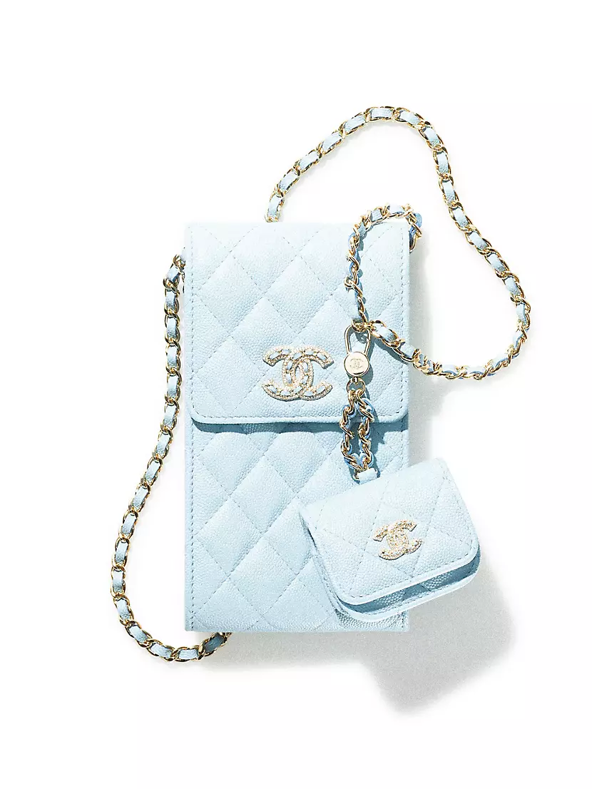 Chanel Airpods Pro Case w/ Chain - White Bag Accessories