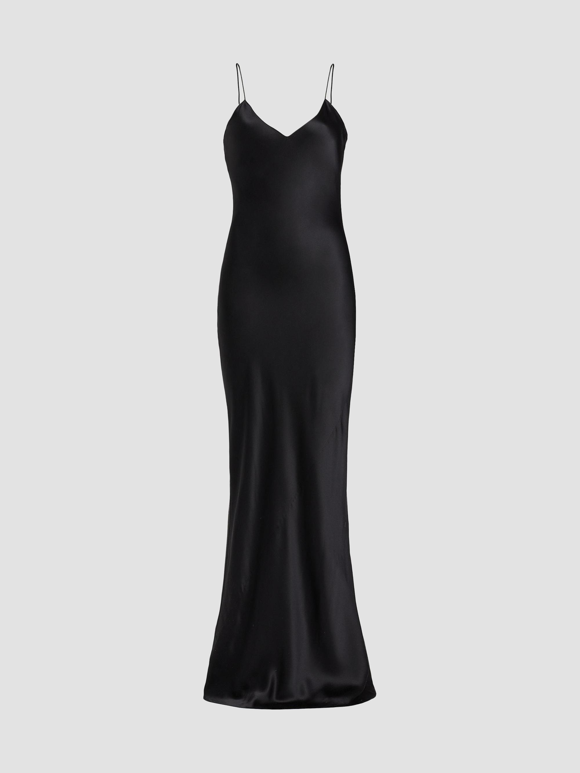 Nili Lotan Women's Cami Silk Charmeuse Gown - Black | Thumbnail 8