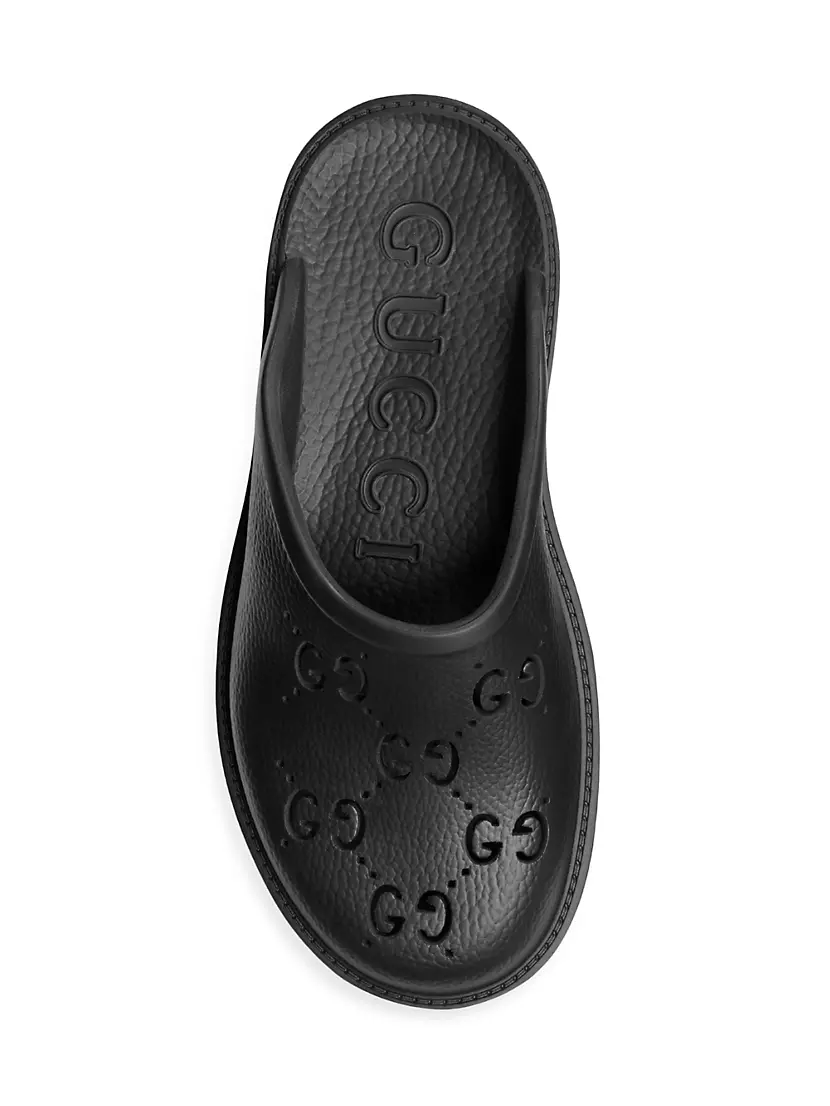Gucci - Women's platform perforated G sandal on Designer Wardrobe