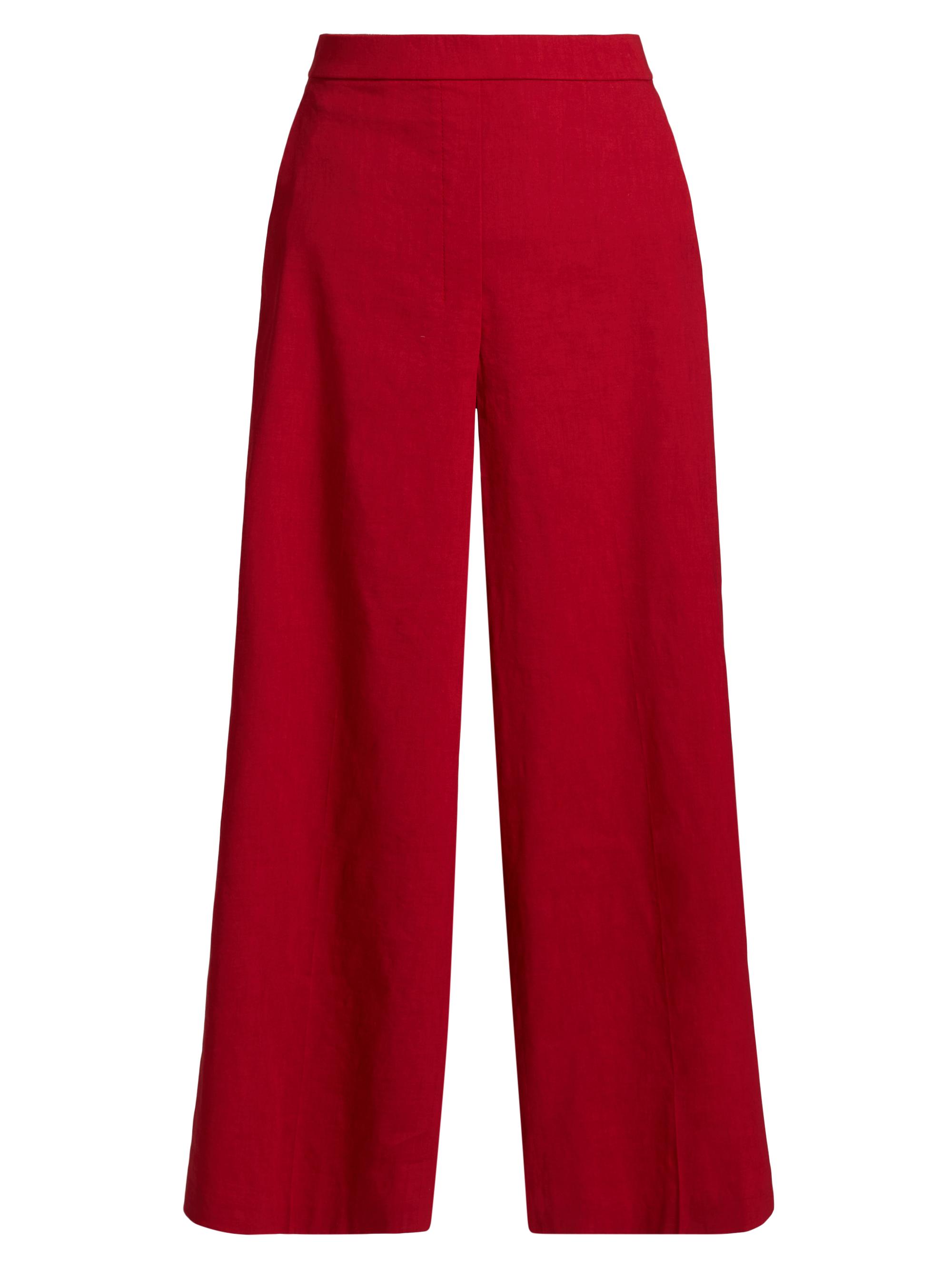 Theory Terena Linen Cropped Wide-Leg Pants | Saks Fifth Avenue