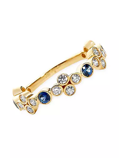 Mogul 18K Gold, Diamond & Sapphire Ring