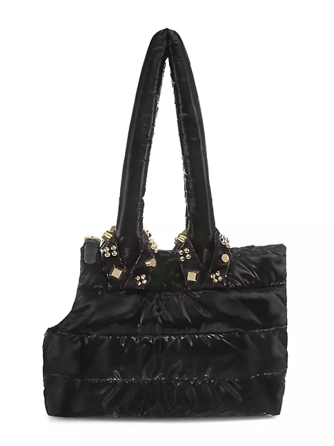 CHANEL Coco Cocoon PM Nylon Tote Bag Handbag Leather Black For Sale at  1stDibs