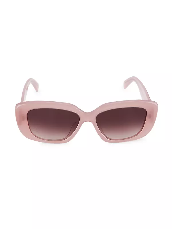 Shop CELINE Triomphe 55MM Rectangular Sunglasses