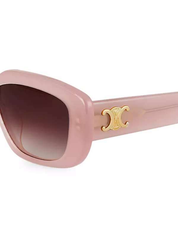 Shop CELINE Triomphe 55MM Rectangular Sunglasses