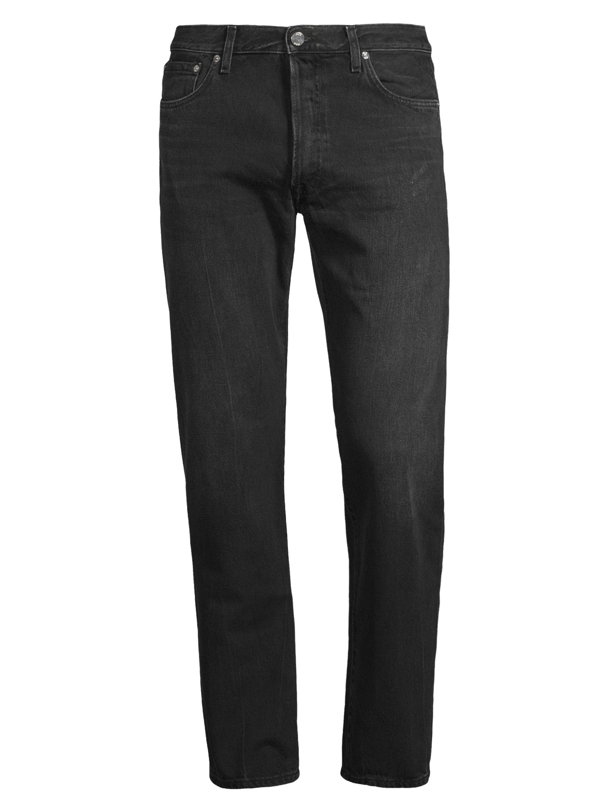 BLK DNM Men's Fading Slim Straight-Leg Stretch Jeans - Hill Black
