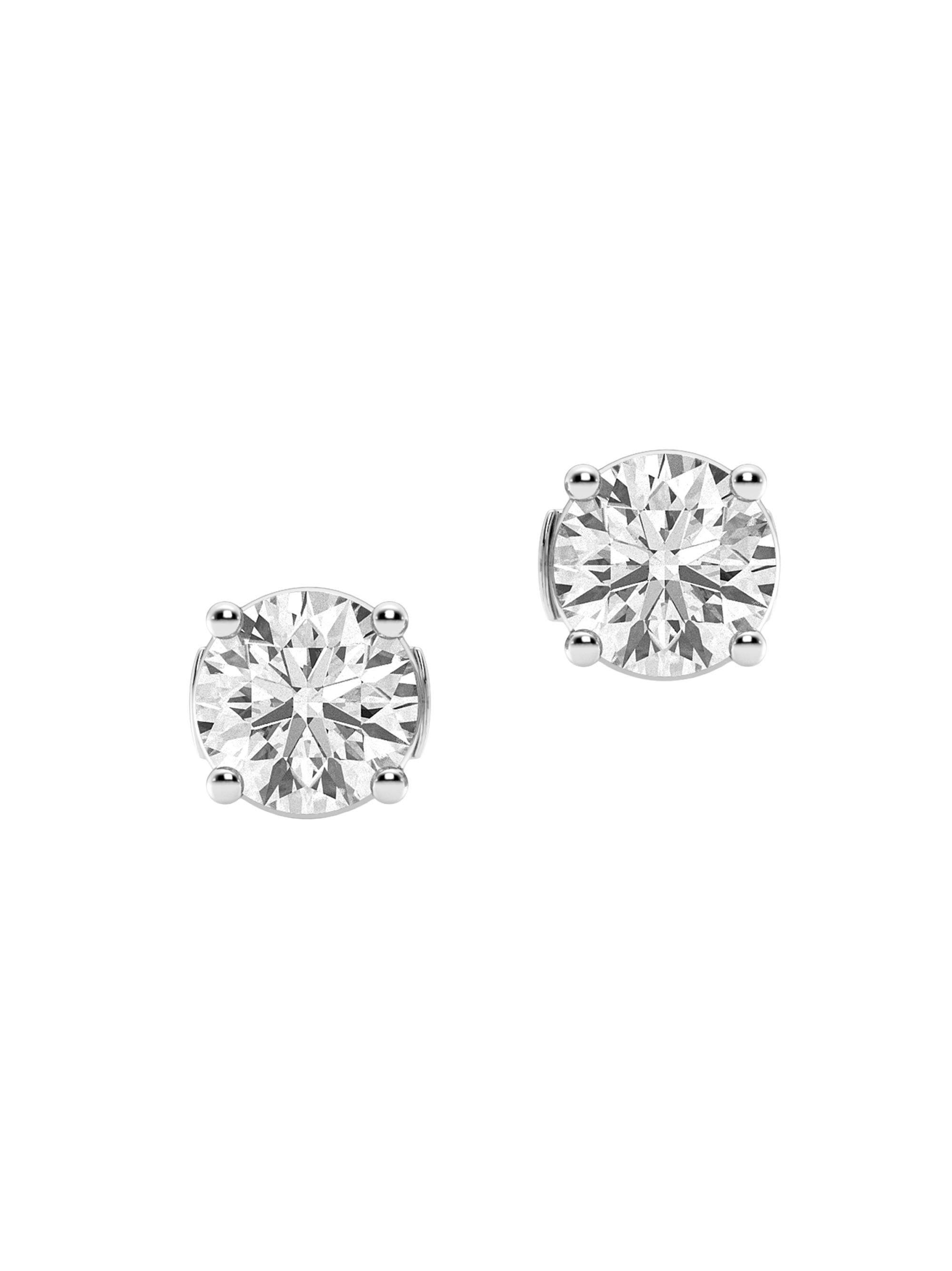Saks Fifth Avenue Collection Women's 14K White Gold & 3 TCW Round Lab-Grown Diamond Stud Earrings - White Gold