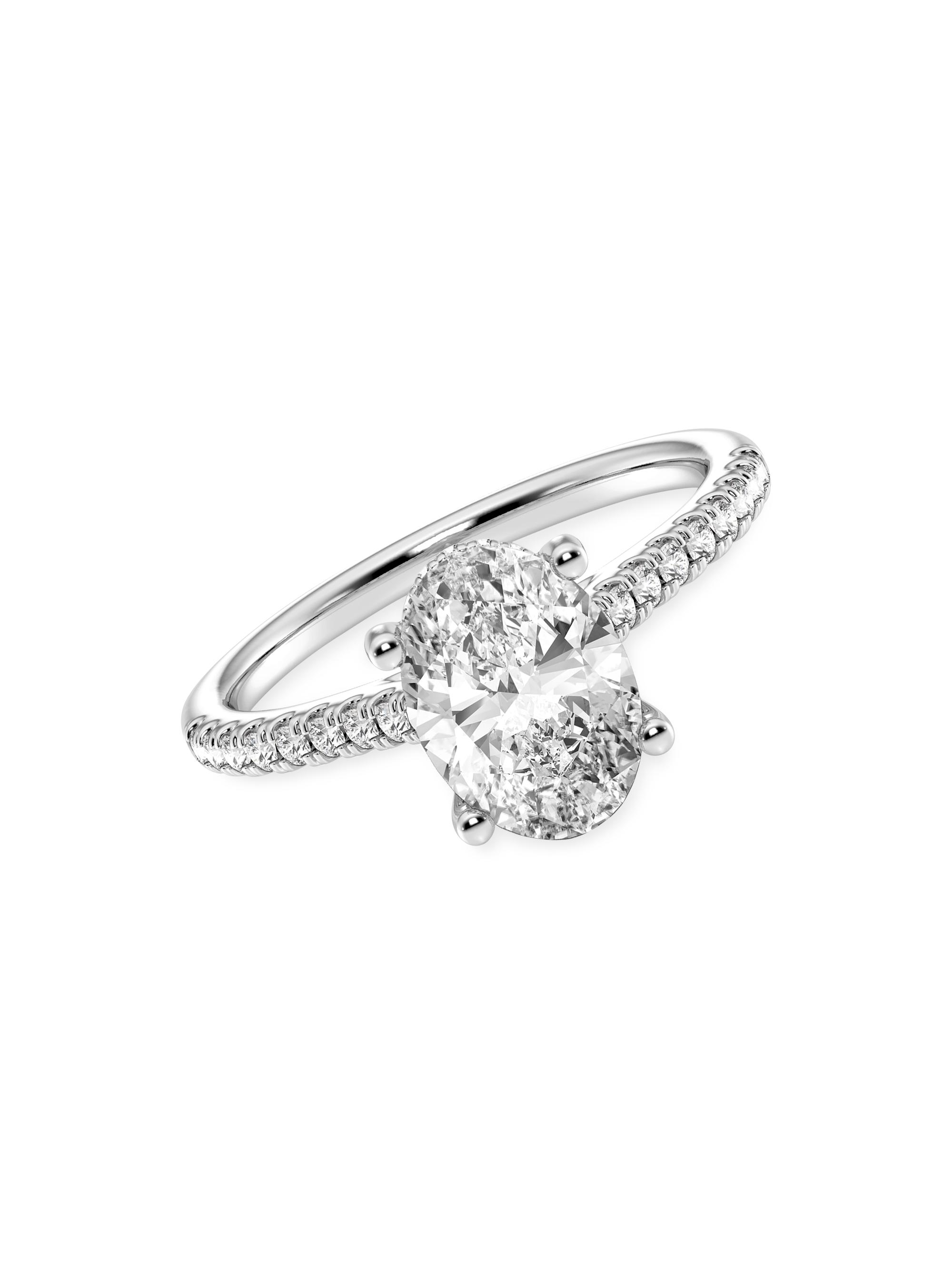 Saks Fifth Avenue Collection Women's 14K White Gold & 2.25 TCW Lab-Grown Diamond Engagement Ring - White Gold