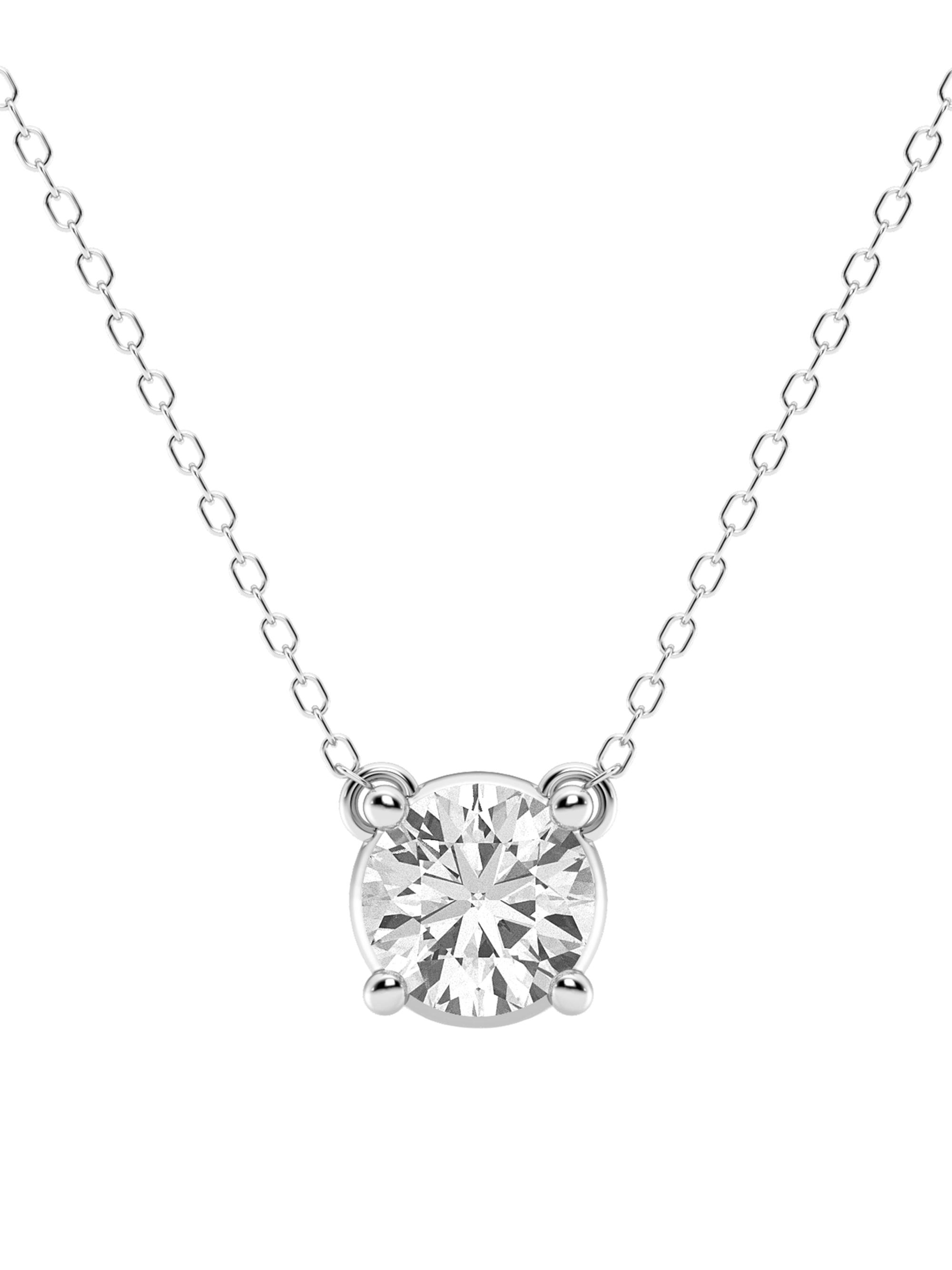 Saks Fifth Avenue Collection Women's 14K White Gold & 3.00 TCW Round Lab-Grown Diamond Pendant Necklace - White Gold