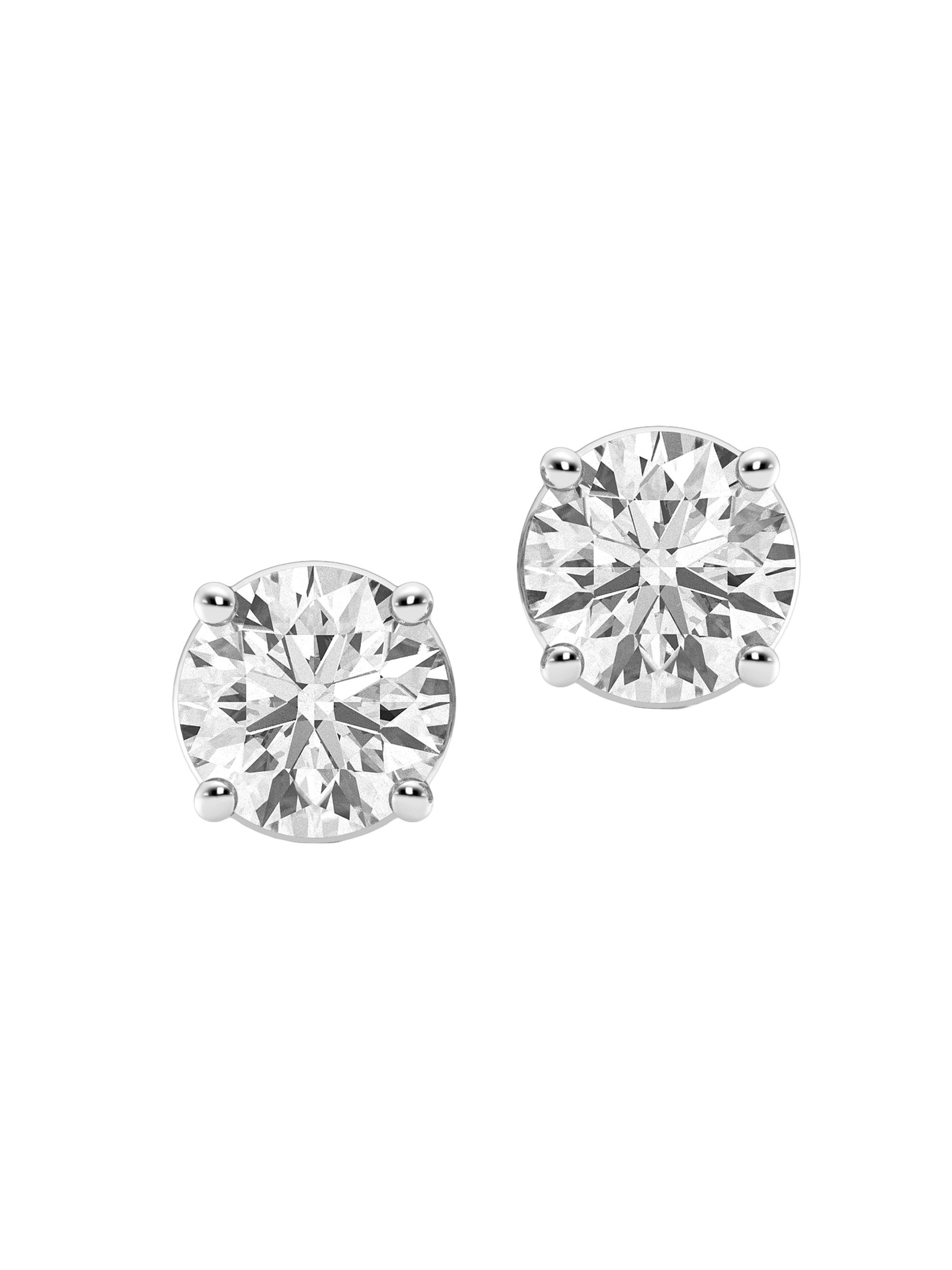 Saks Fifth Avenue Collection Women's 14K White Gold & 8 TCW Round Lab-Grown Diamond Stud Earrings - White Gold