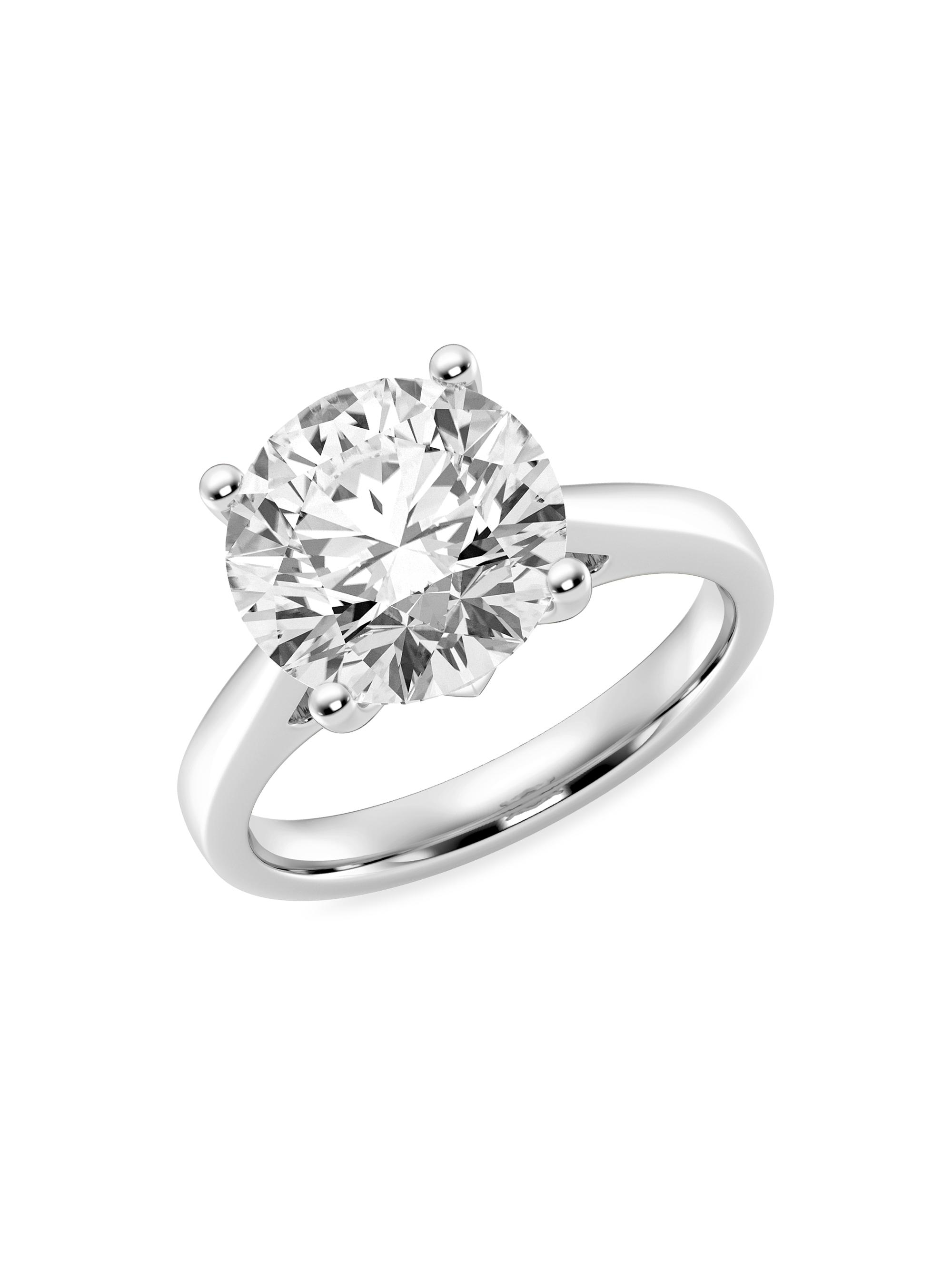 Saks Fifth Avenue Collection Women's 14K White Gold & 4 TCW Lab-Grown Diamond Solitaire Engagement Ring - White Gold
