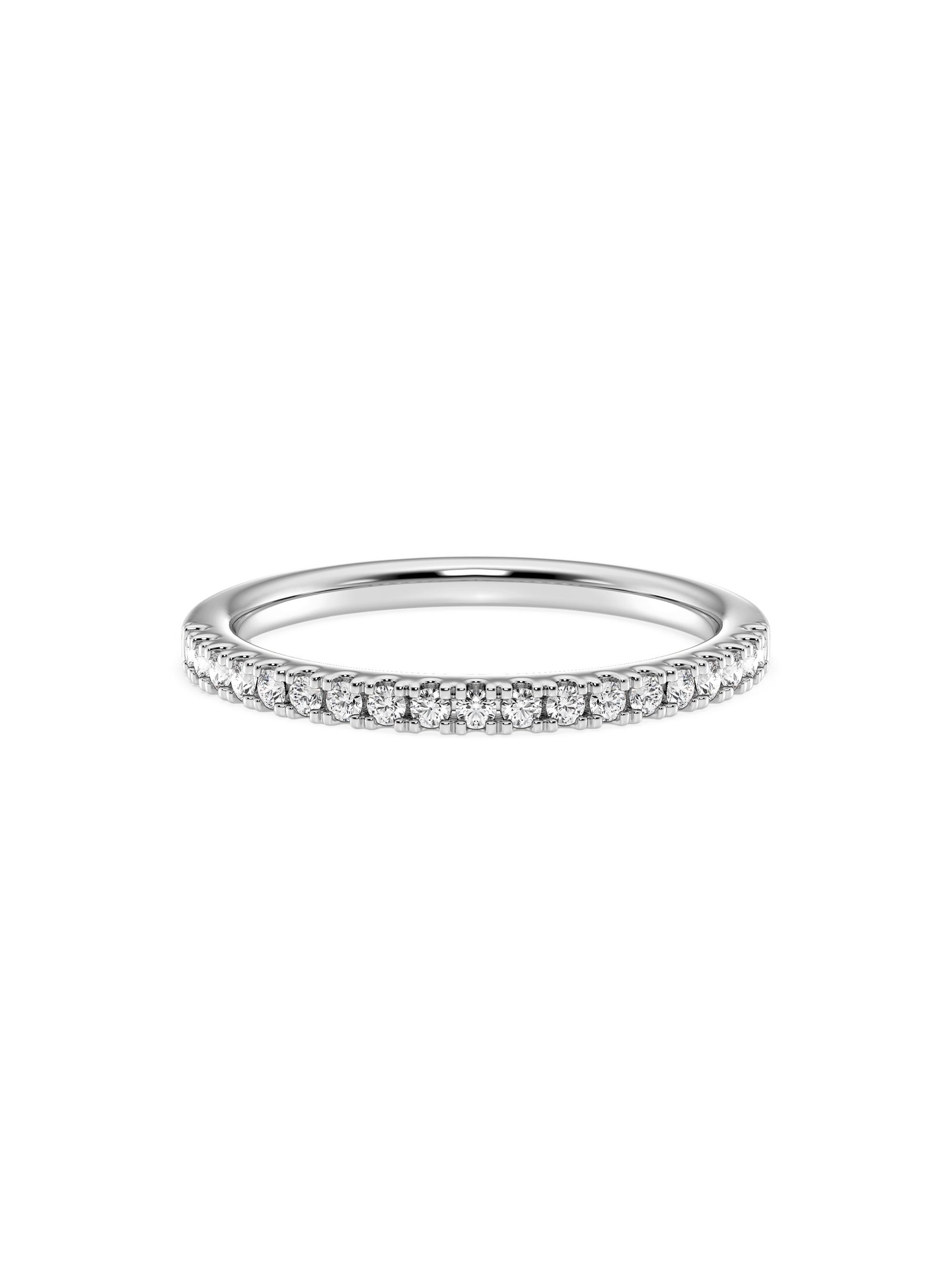 Saks Fifth Avenue Collection Women's 14K White Gold & 0.22 TCW Lab-Grown Diamond Band - White Gold