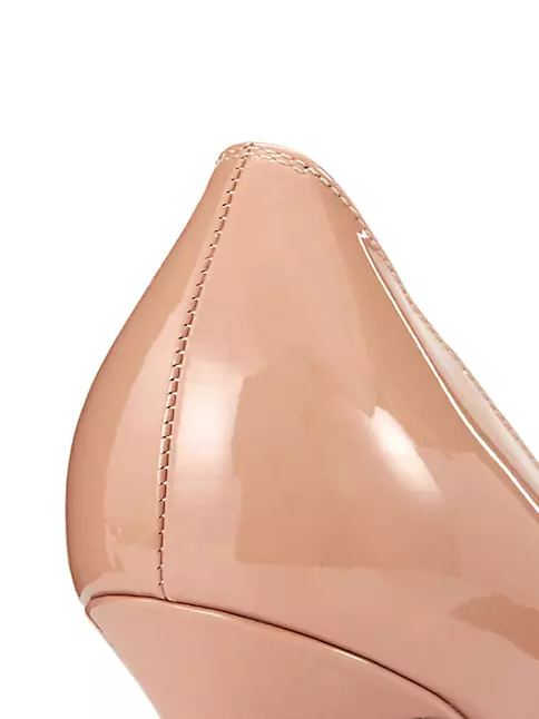 Christian Louboutin Dolly 85 Patent Leather Pumps Nude