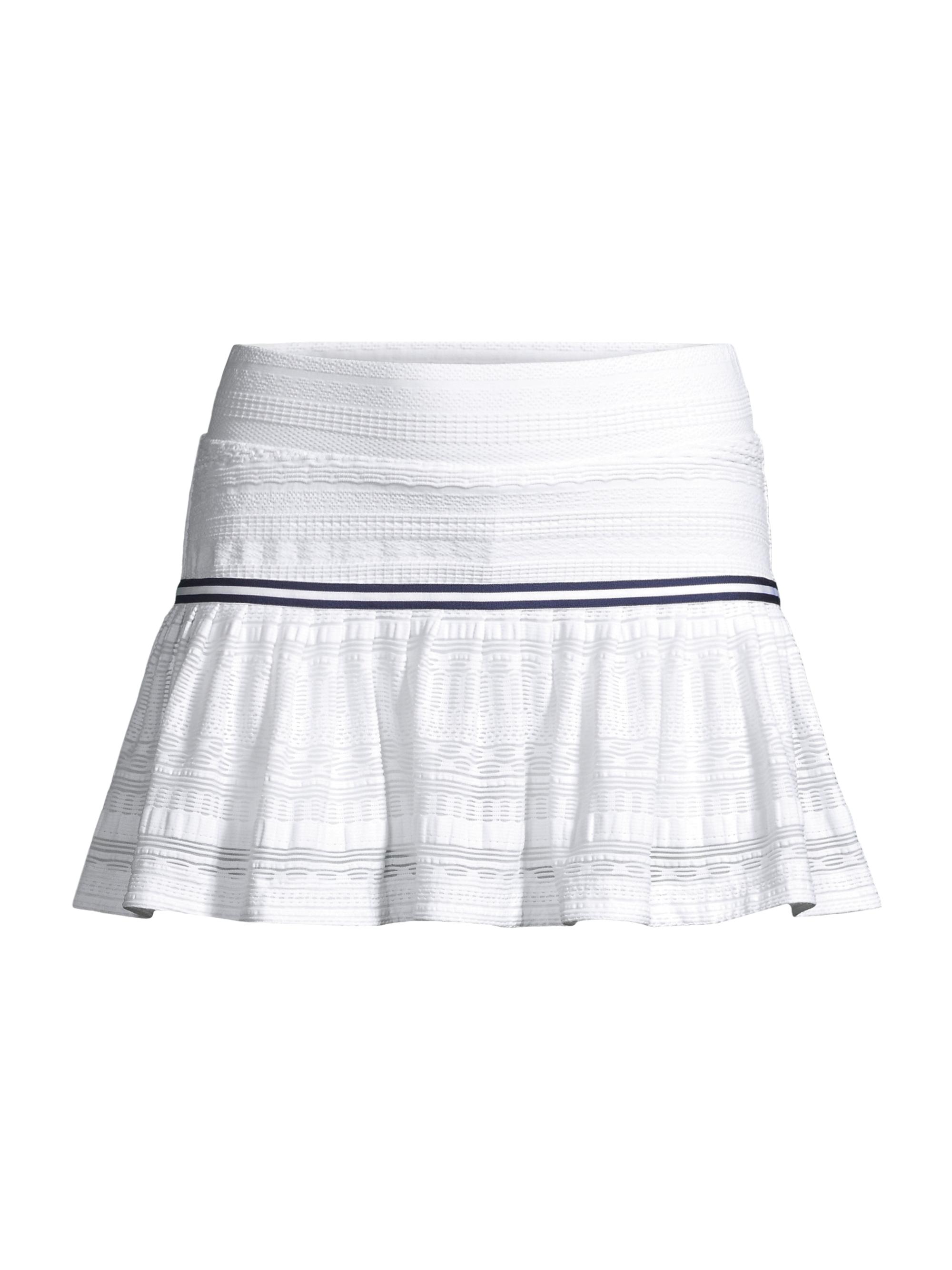L'Etoile Sport Women's Pleated Lace Tennis Skort - White