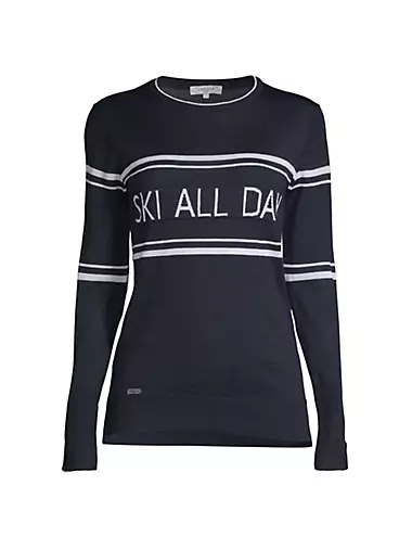 Striped Ski All Day Crewneck Sweater