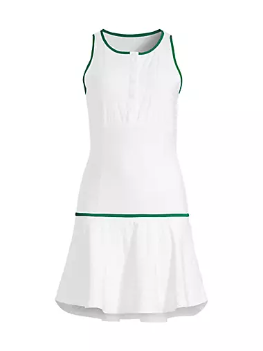 Lace Button-Front Tennis Dress