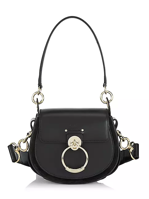 Chloé Black Leather Small Tess Crossbody Bag, Best Price and Reviews