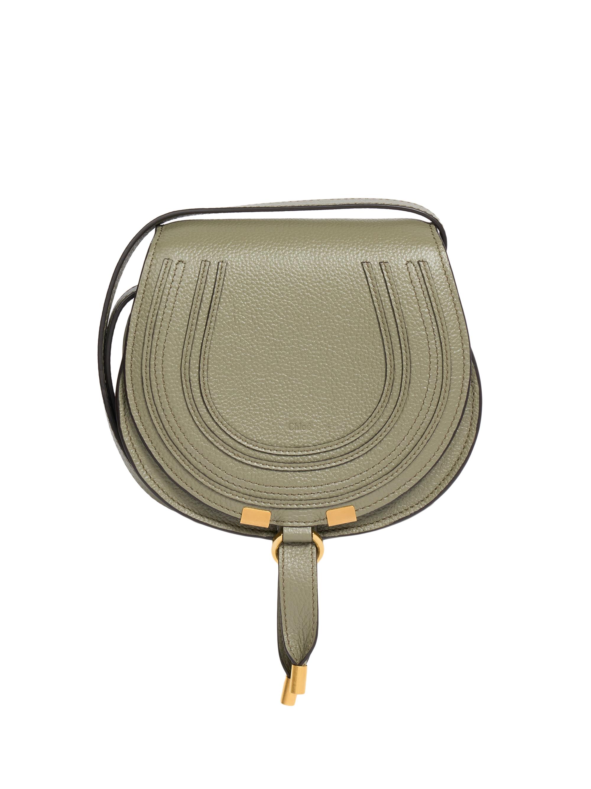 Chloé Women's Mini Marcie Leather Saddle Bag - Aloe Green