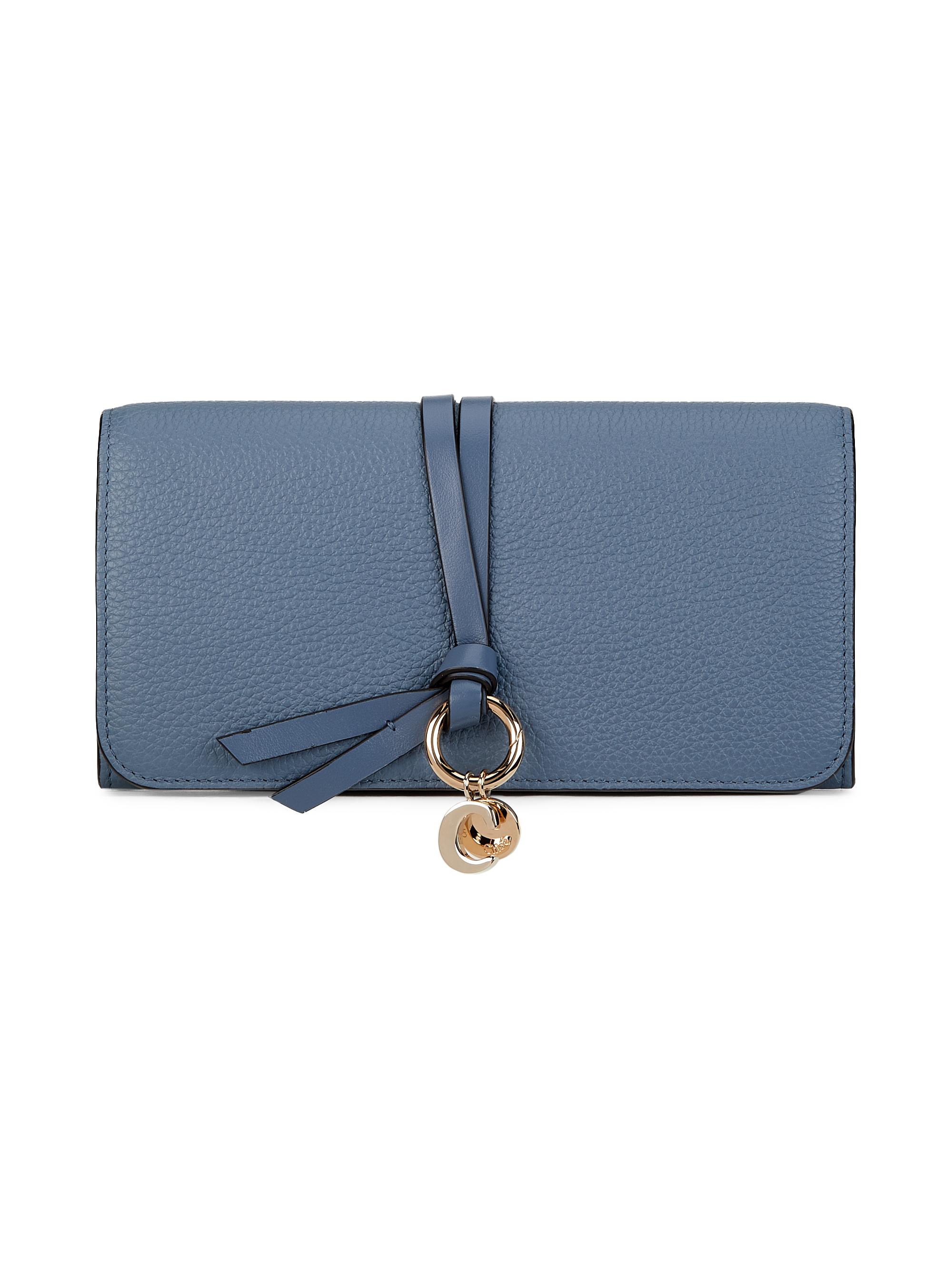 【ルンルン】Chloe 「alphabet」ロングウォレット【最終値下げ】 Alphabet zipped long wallet in grained leather Grey - Chloé