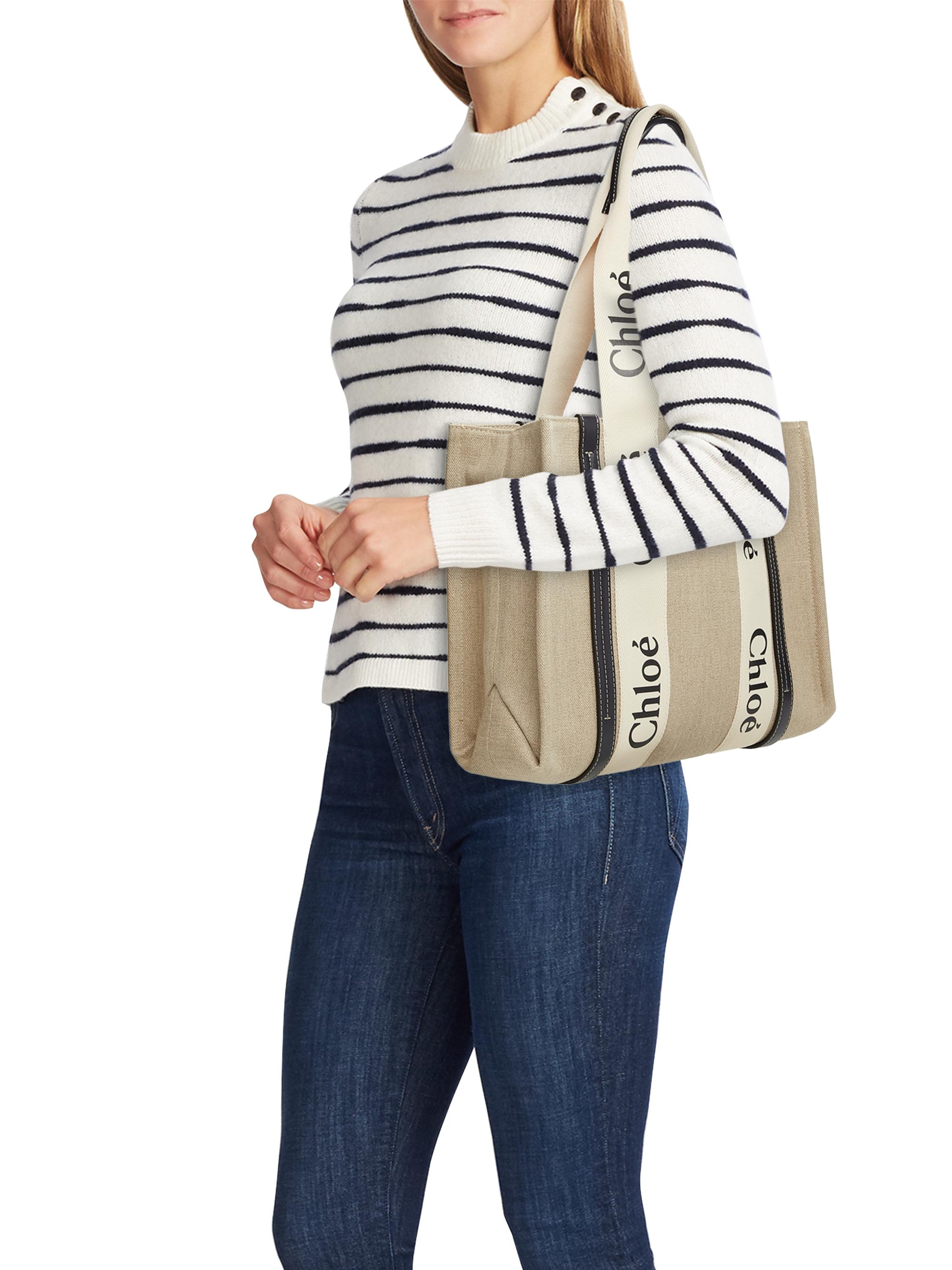 Chloé WOODY MEDIUM TOT Chloé Medium Woody Tote Bag | Brown | FARFETCH