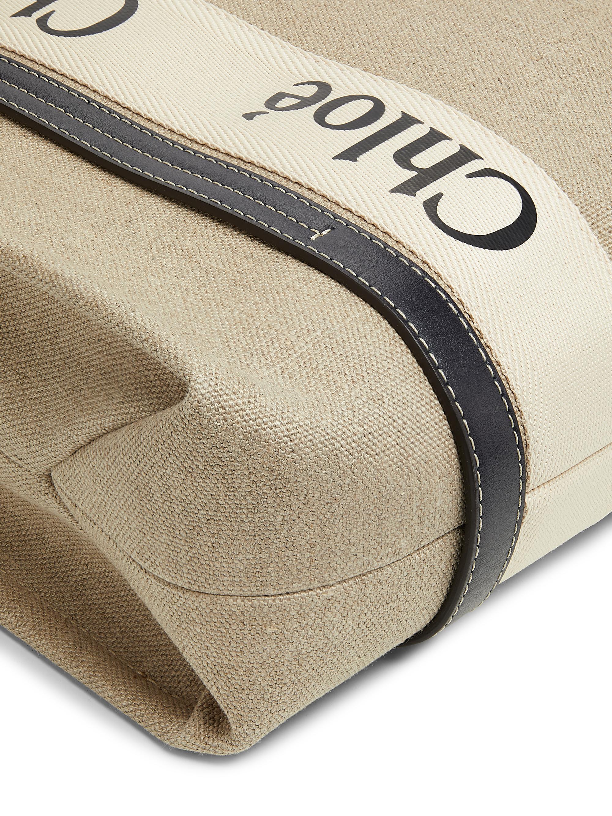 Chloé WOODY MEDIUM TOT Chloé - Medium Woody Wild Gray Leather Tote | Mitchell Stores