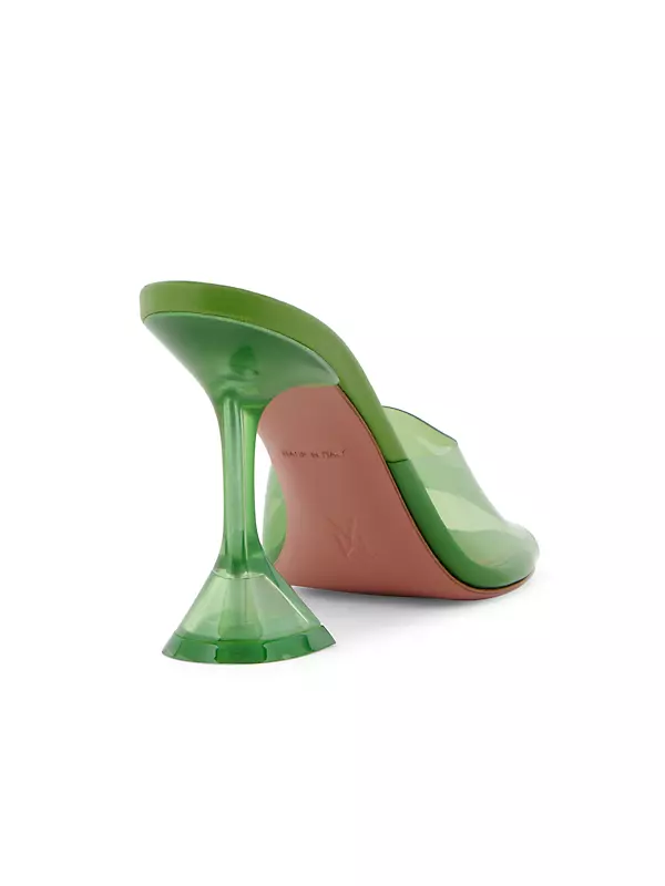 Perspex wine glass heels womens mule