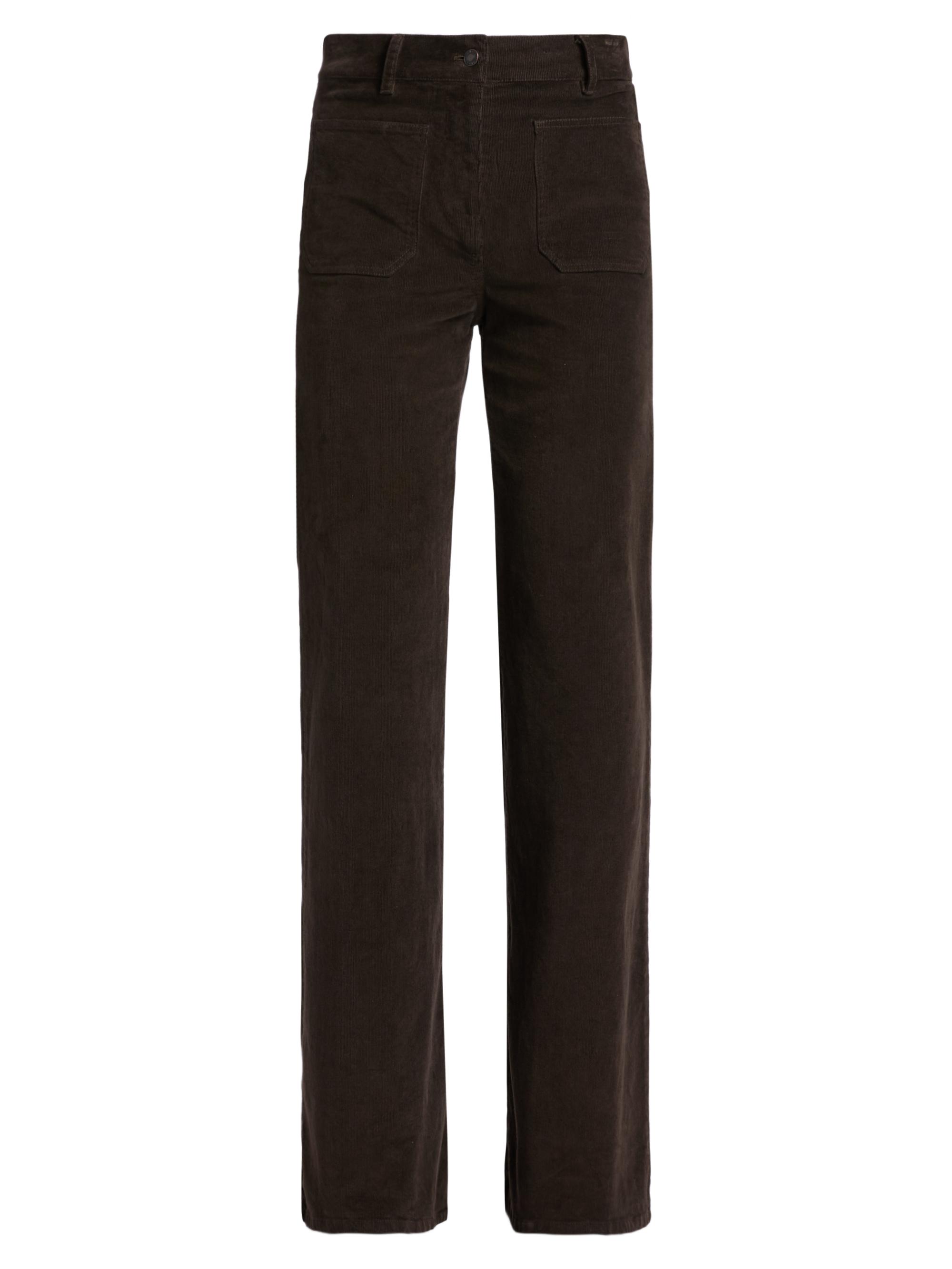 Nili Lotan Women's Florence Flared Cotton-Blend Corduroy Pants - Chocolate Brown